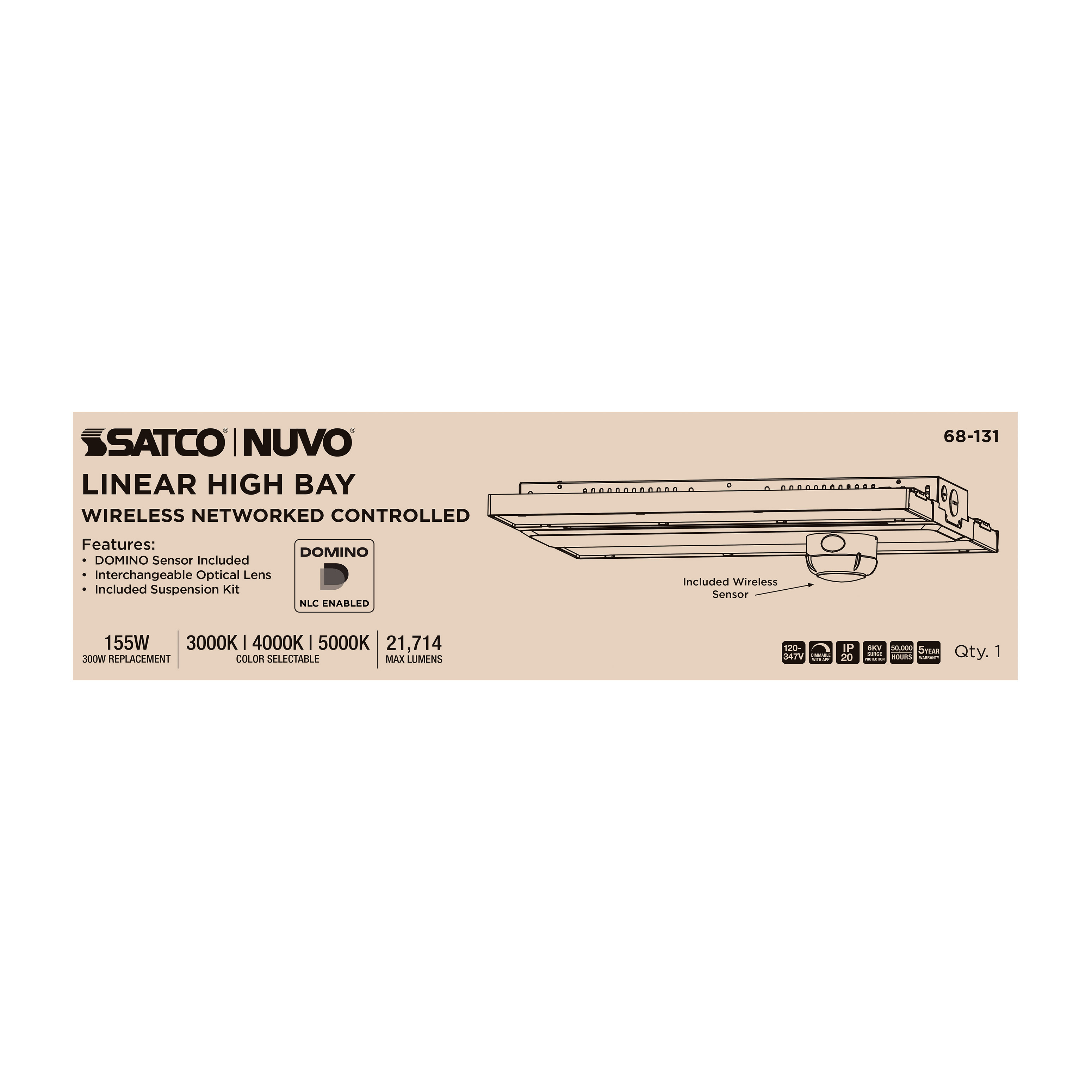DOMINO LINEAR HIGH BAY 120-347 - 68-131