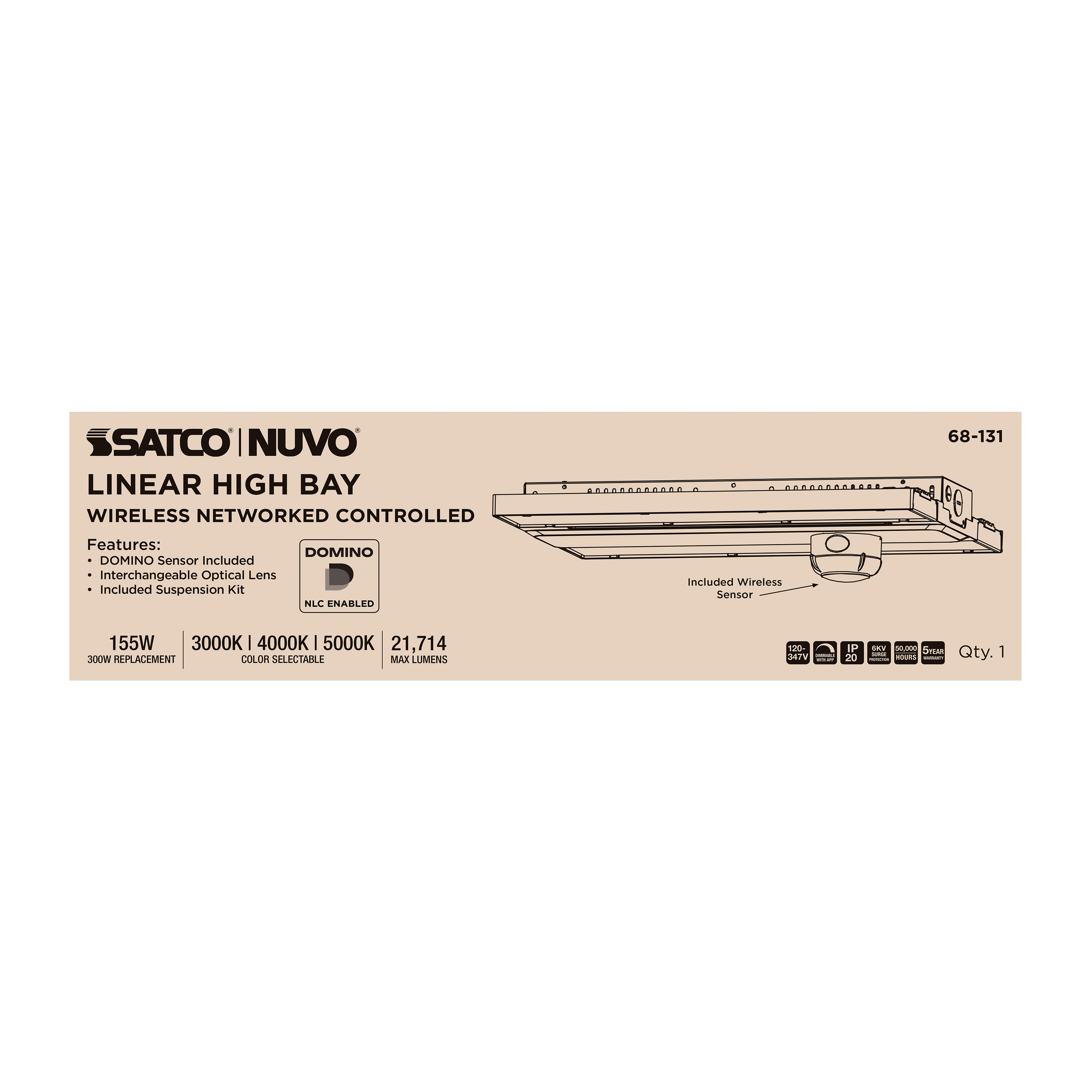 DOMINO LINEAR HIGH BAY 120-347 - 68-131