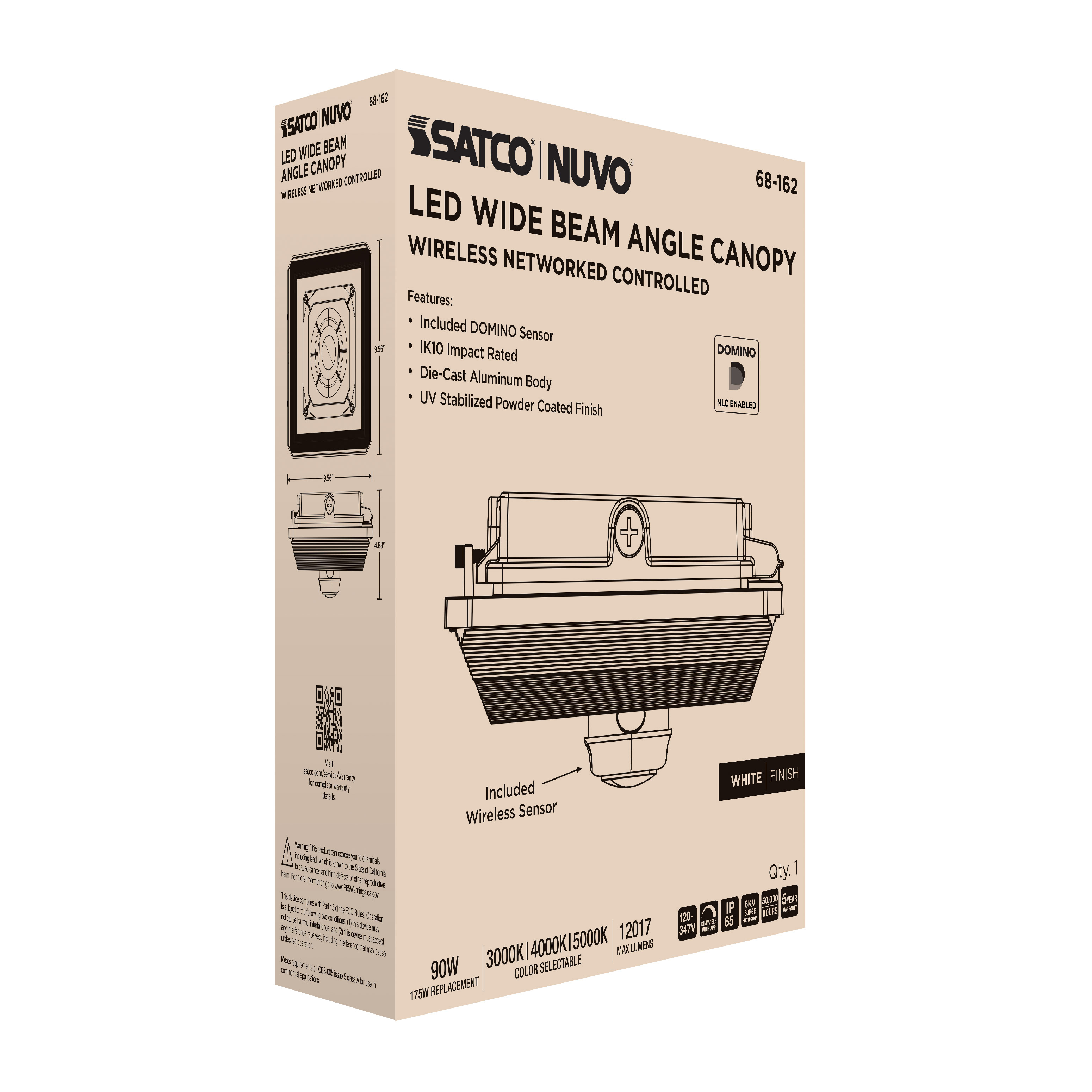 DOMINO WIDE BEAM CANOPY WHITE - 68-162