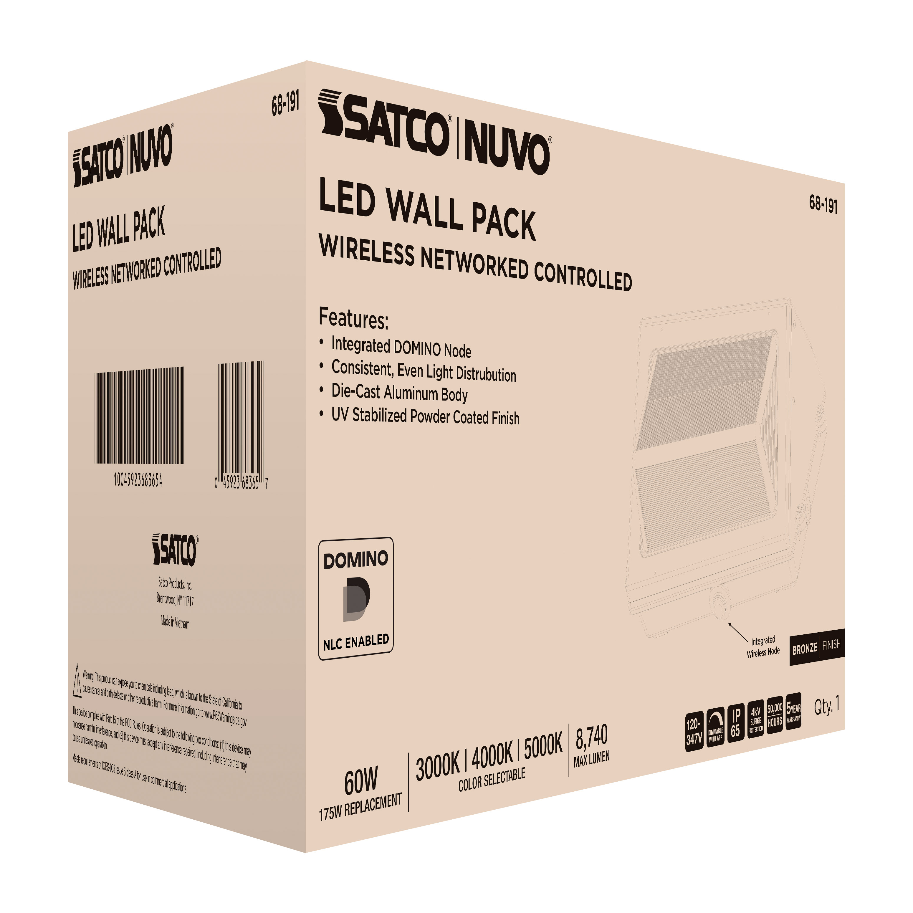 DOMINO WALL PACK 120-347V - 68-191