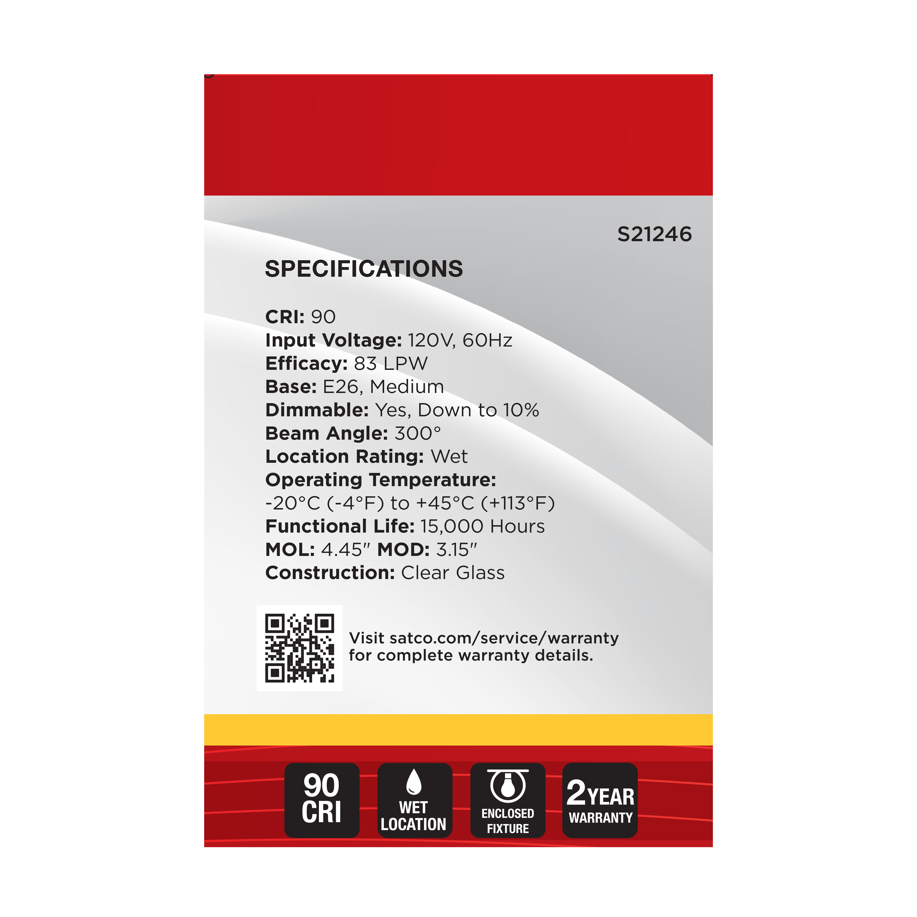 6G25/LED/CL/930/120V/2PK - S21246