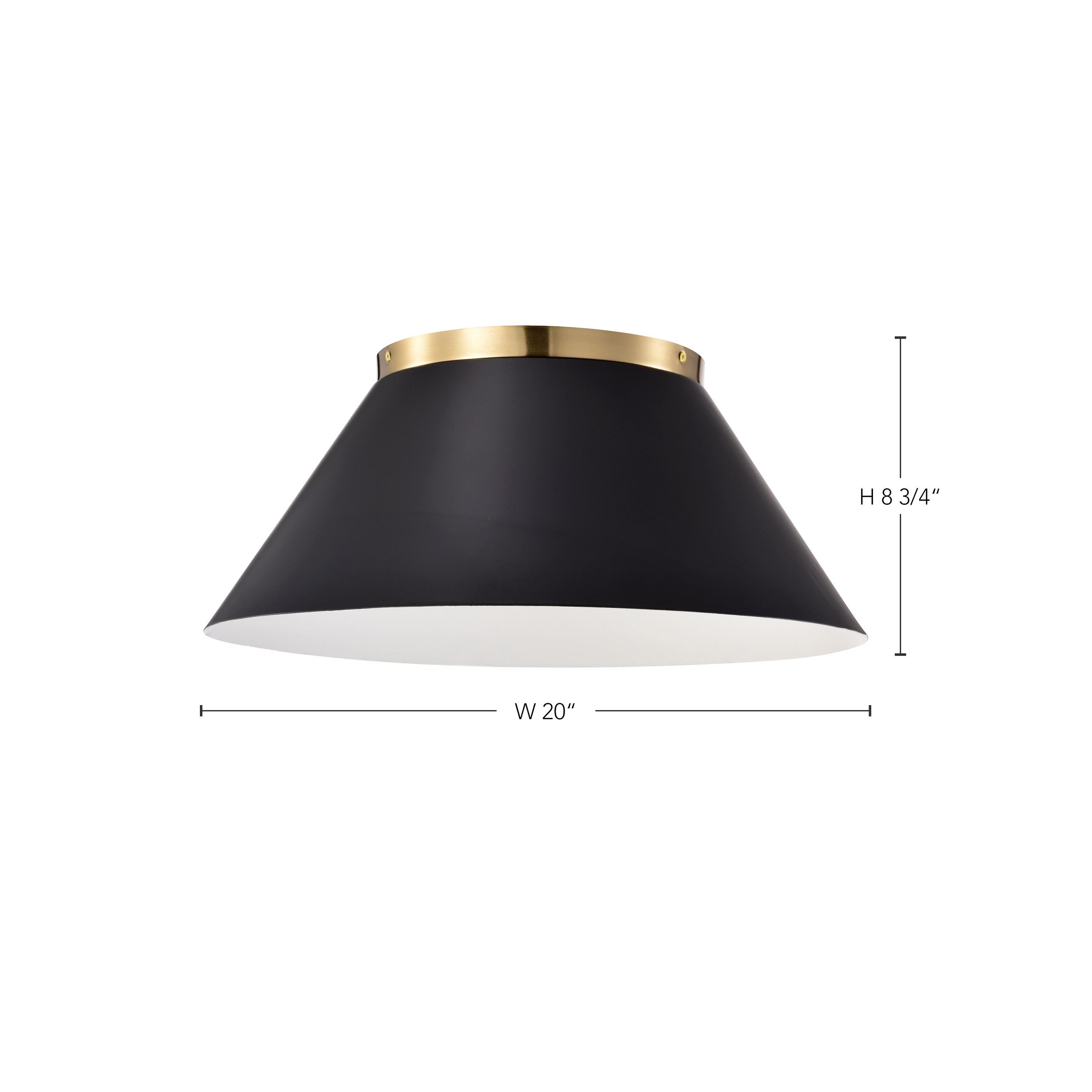 DOVER 3 LIGHT LARGE FLUSH - 60-7420