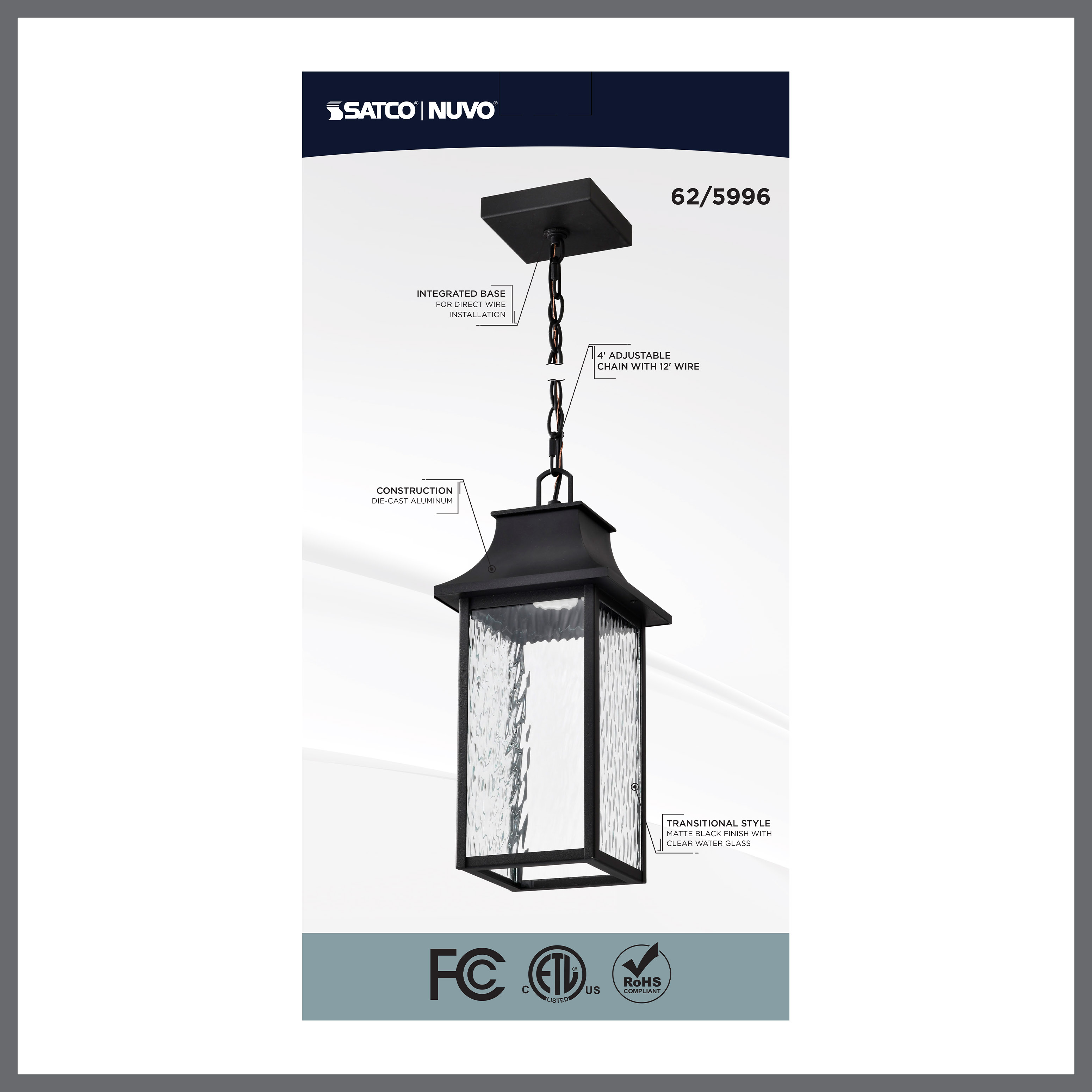 AUSTEN 1LT OUTDOOR HANGING - 62-5996