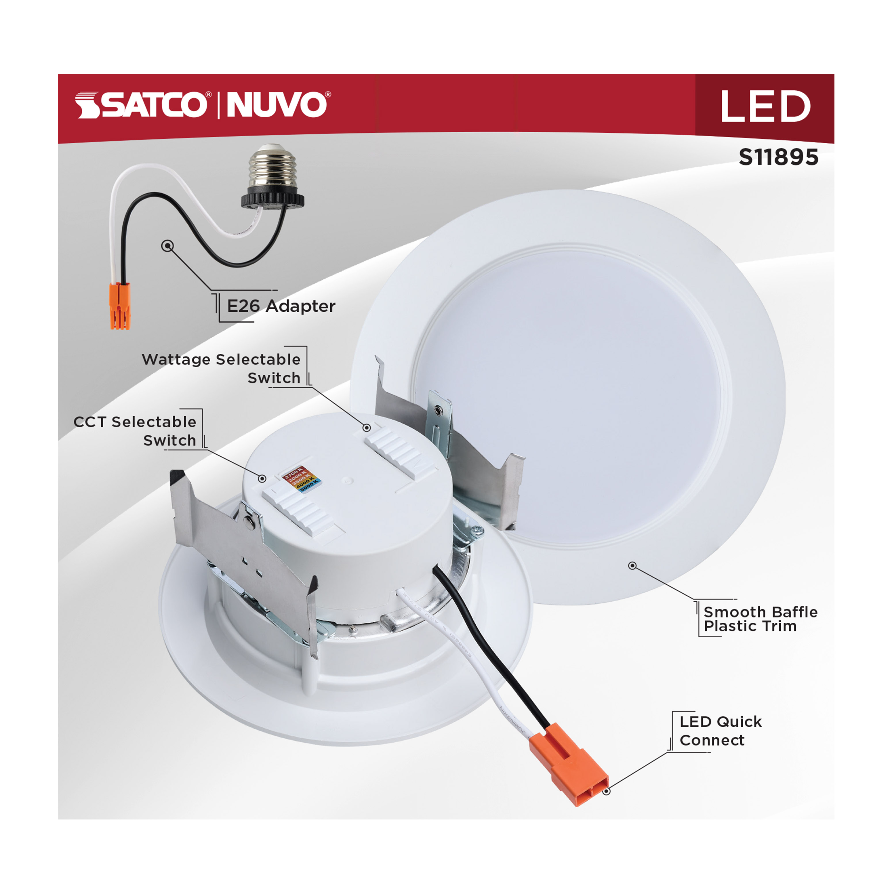 9WLED/DLR/4/FS/WR/RND/WH - S11895