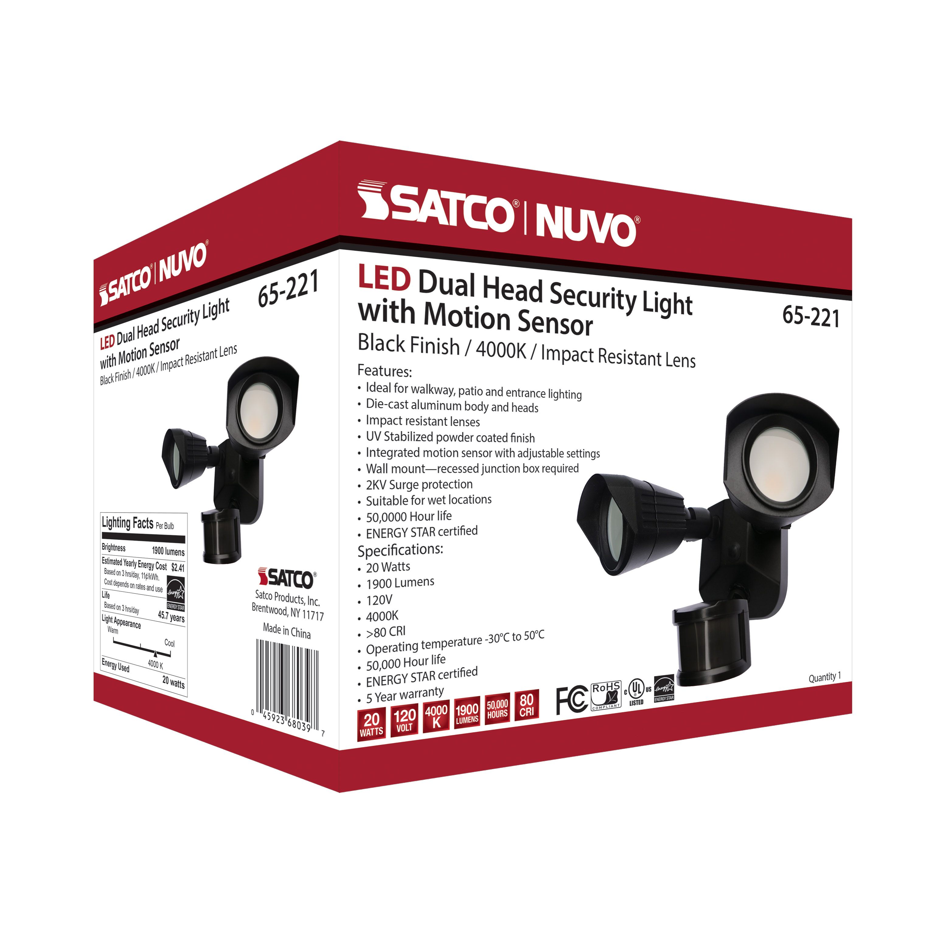 2ED DUAL HEAD SECURITY LIGHT - 65-221