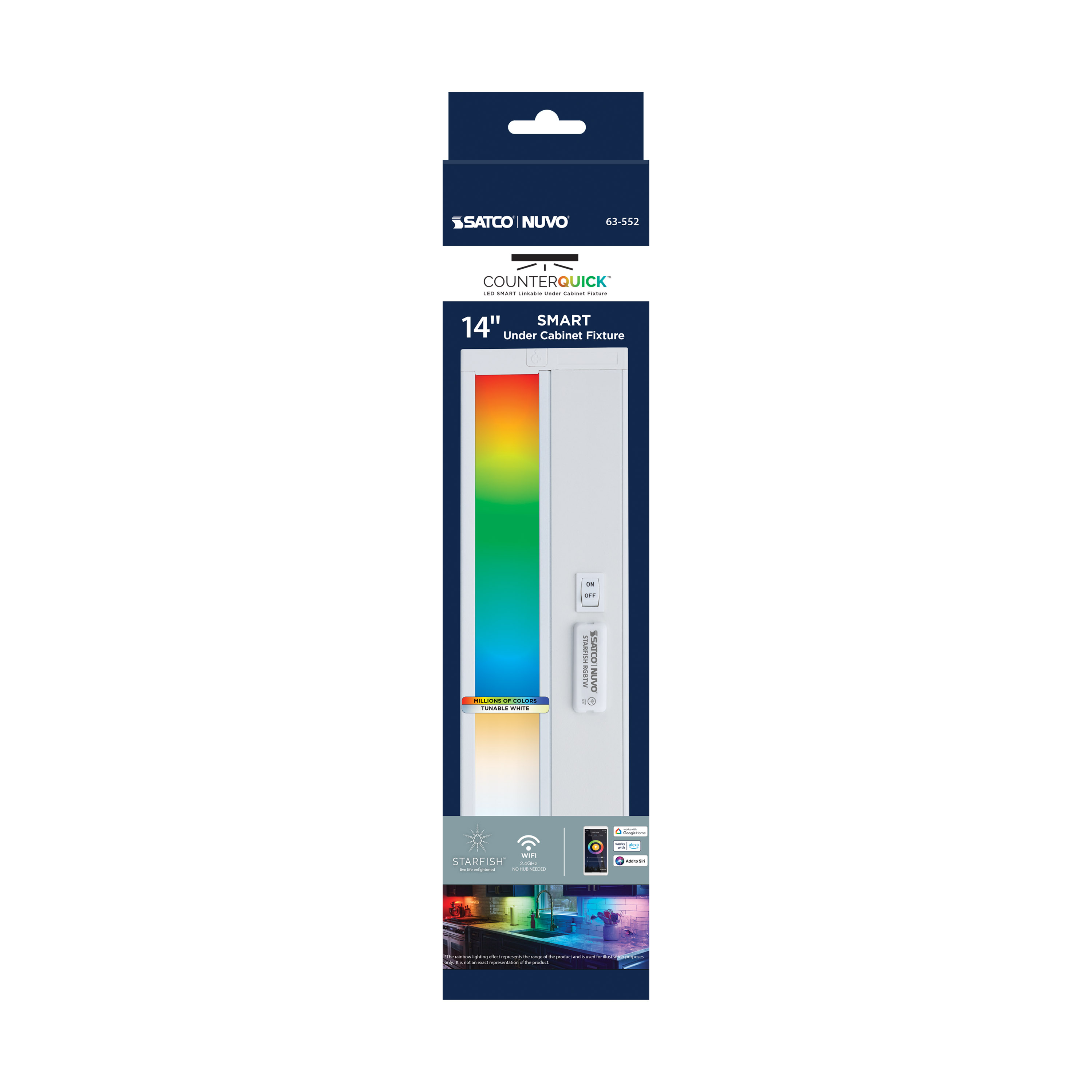 UNDER CAB LED RGB 14" - WH - 63-552