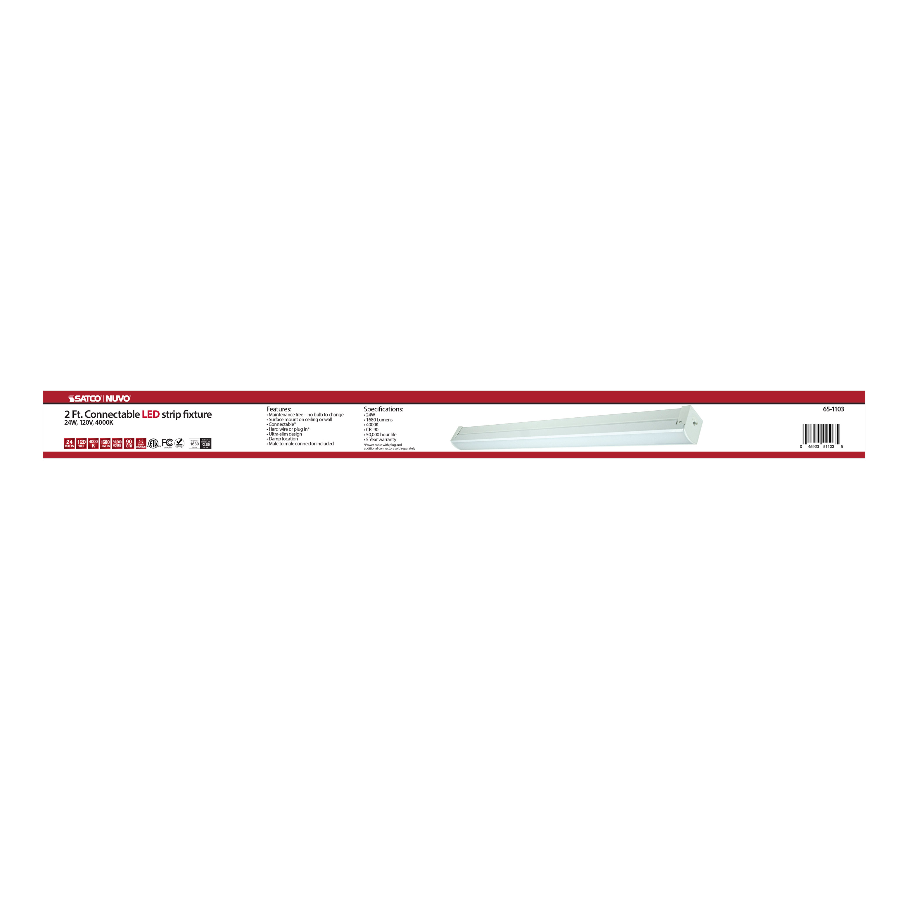 2FT LED CONNECTABLE STRIP - 65-1103