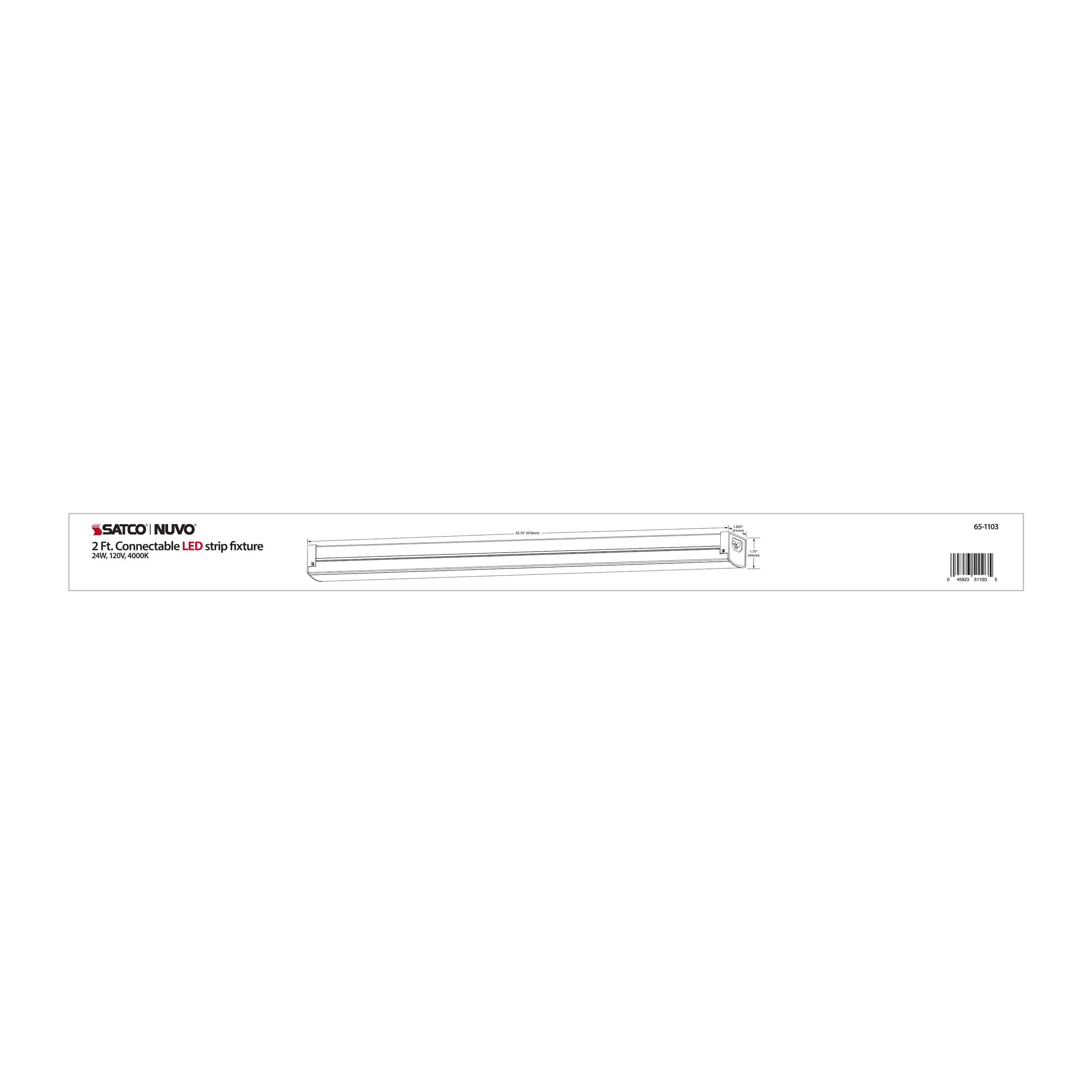 2FT LED CONNECTABLE STRIP - 65-1103