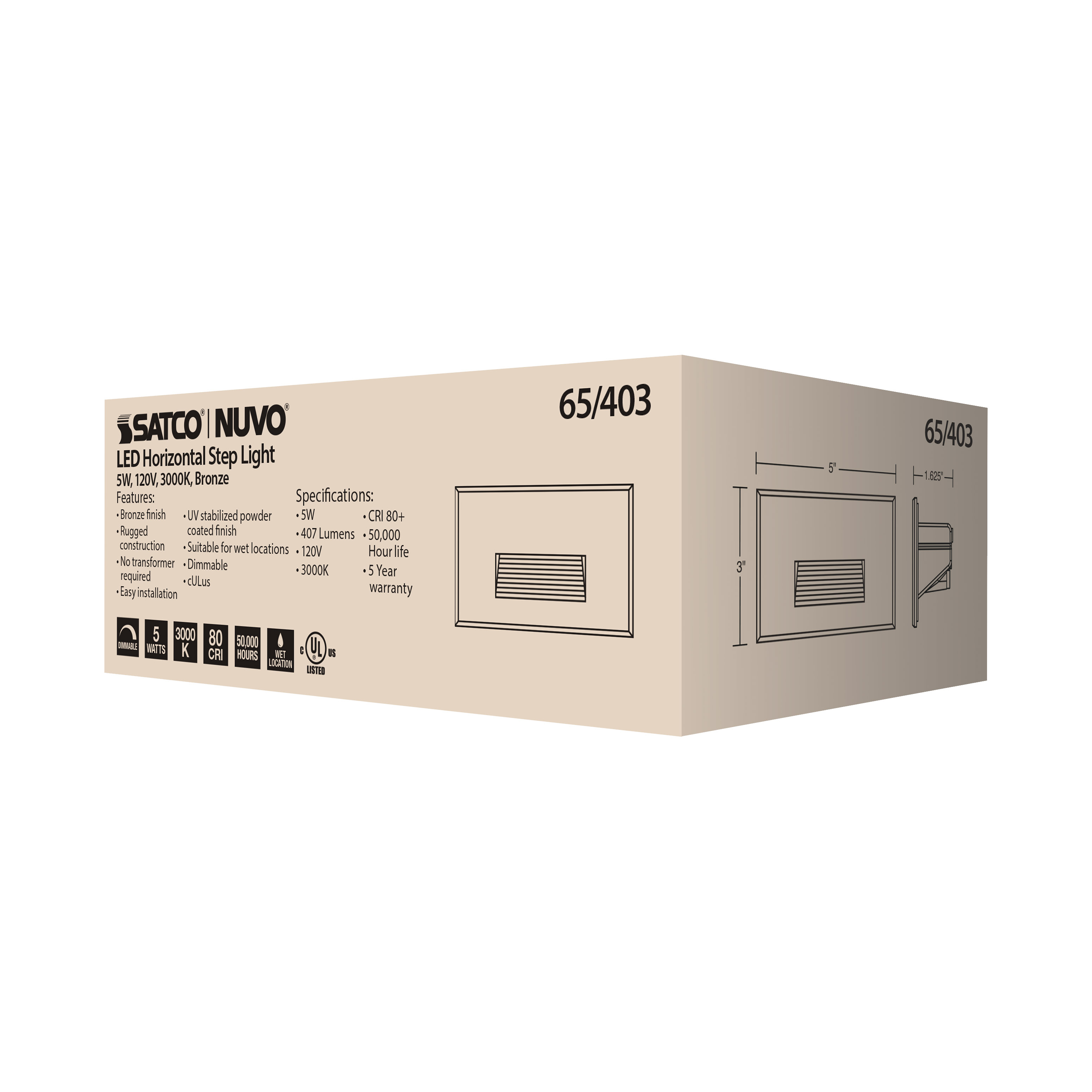 65-403 LED 5W HORIZONTAL STEP LIGHT