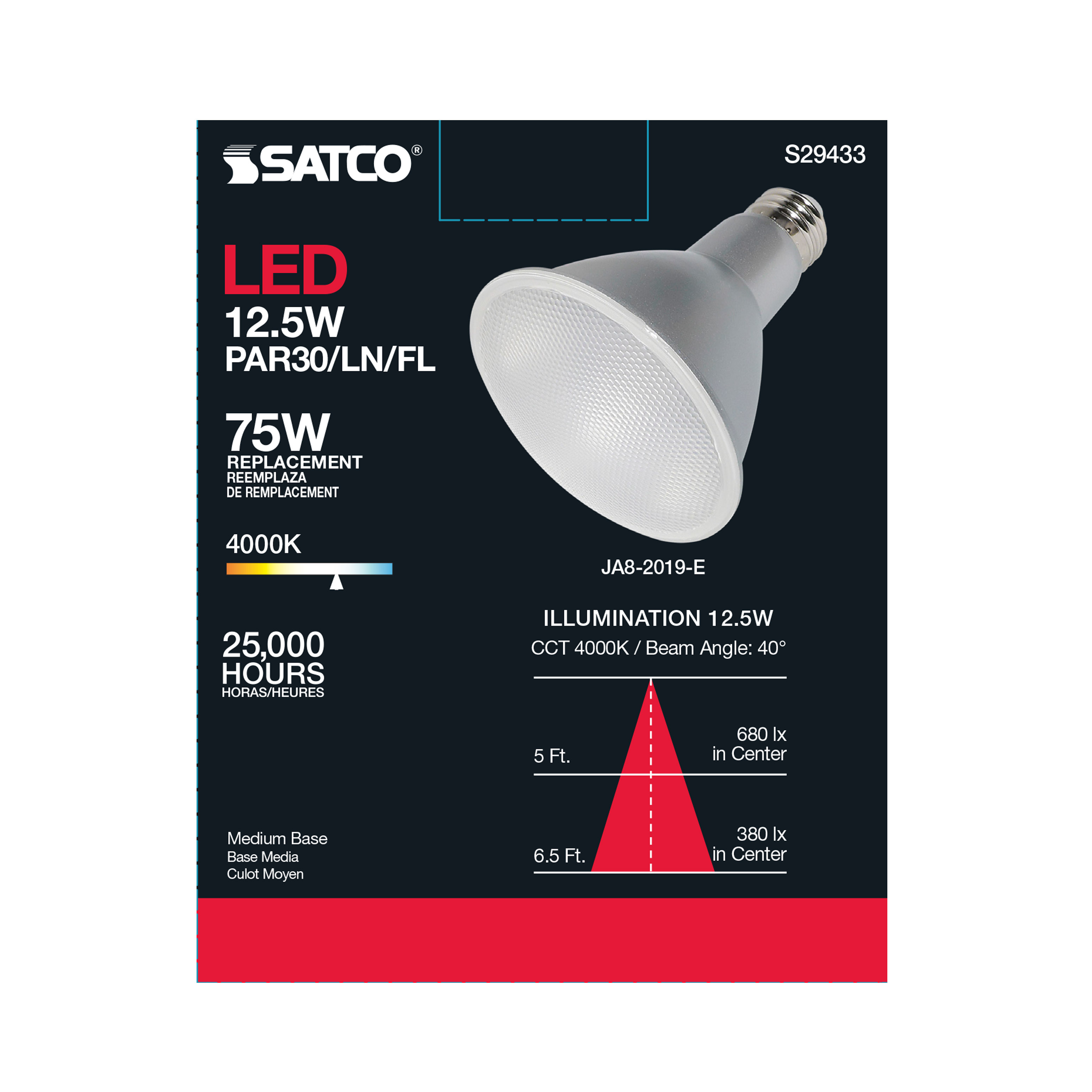 S29433 12.5PAR30/LN/LED/40'/940/120V