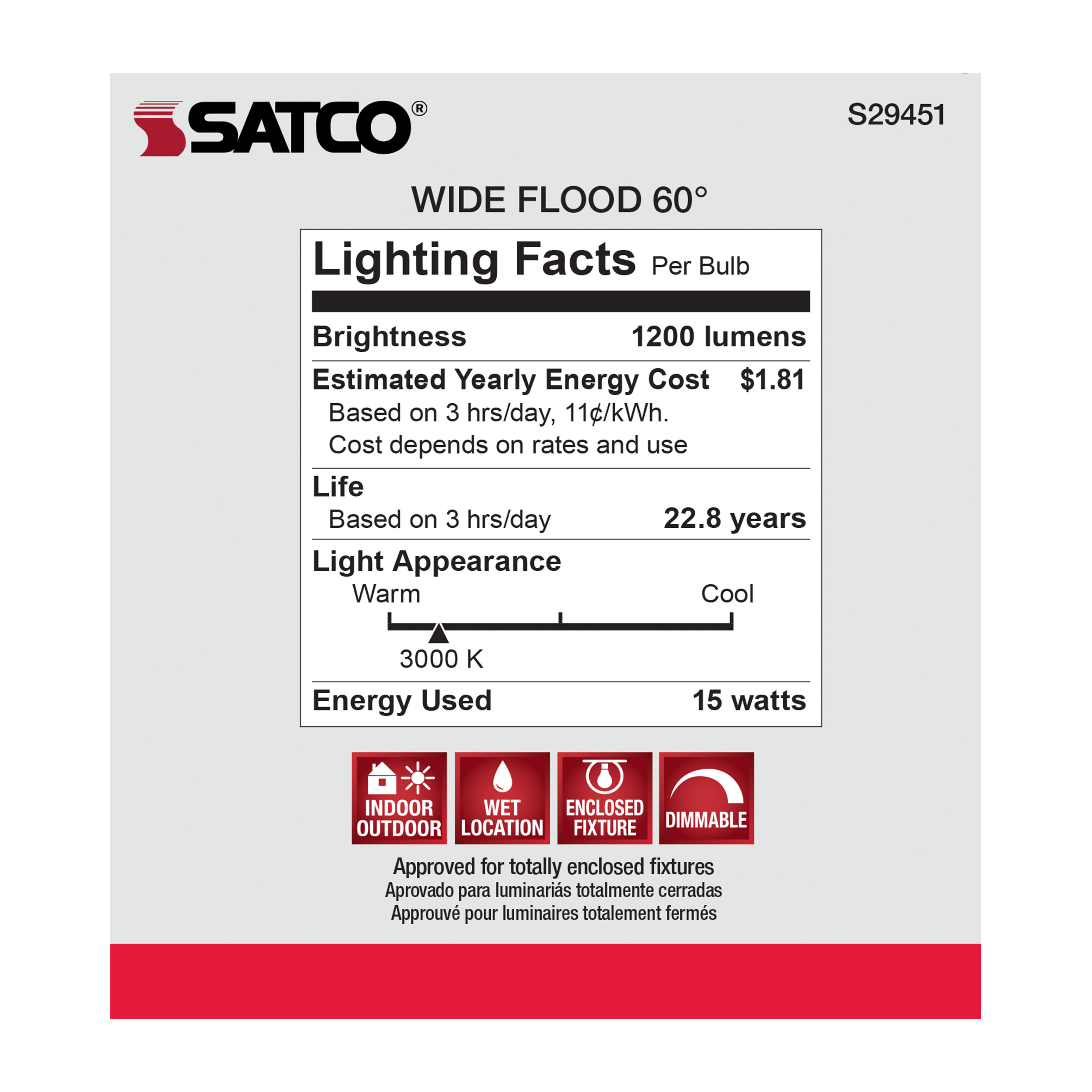 S29451 15PAR38/LED/60'/930/120V