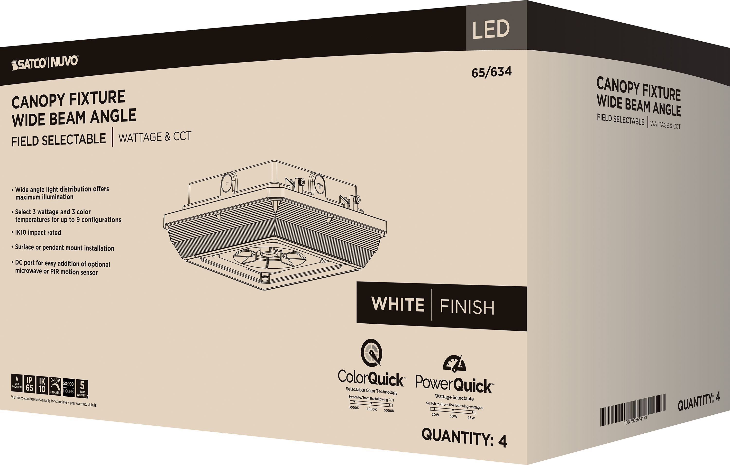 65-634 LED WIDE BEAM ANGLE CANOPY