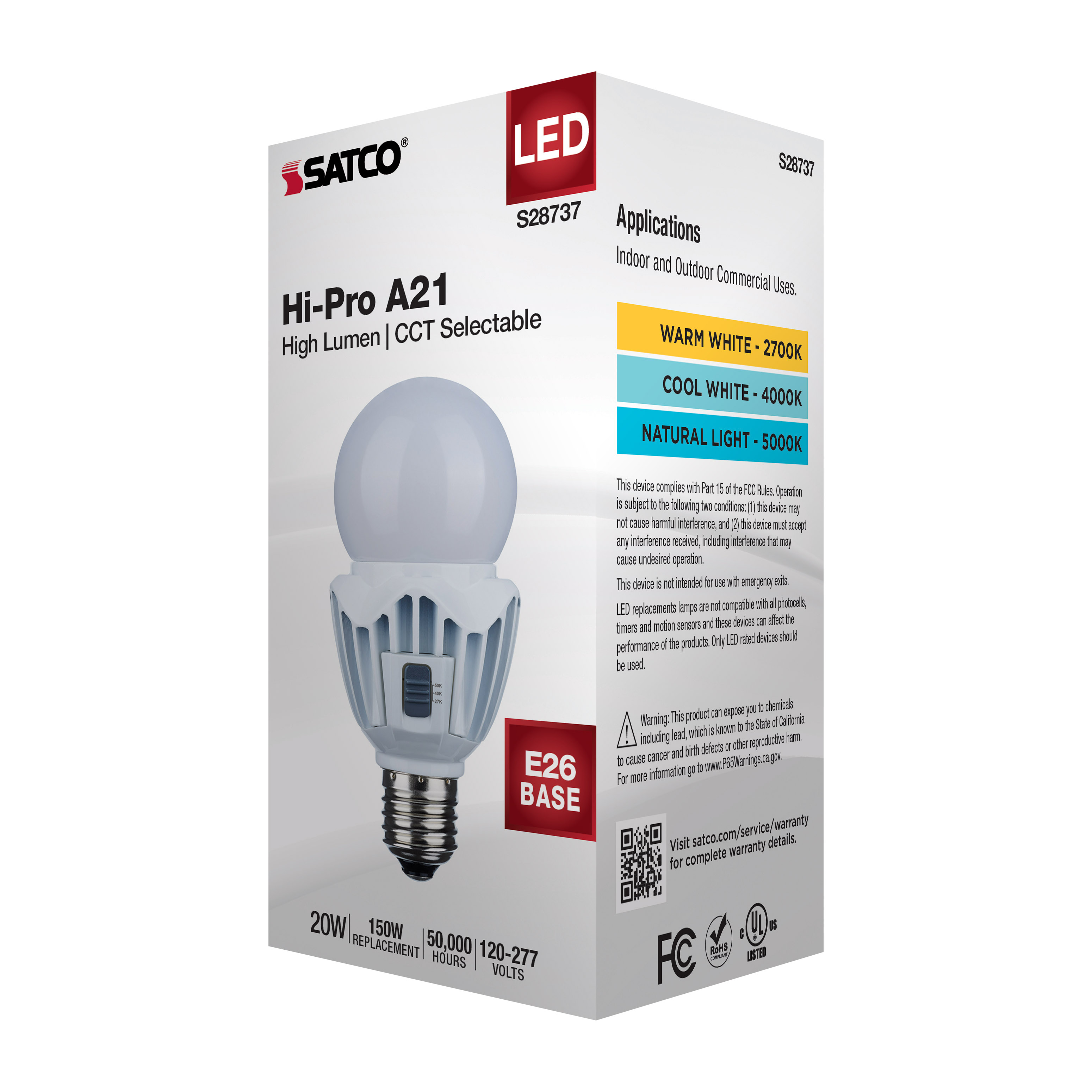S28737 20WA21/LED/3CCT/120-277V