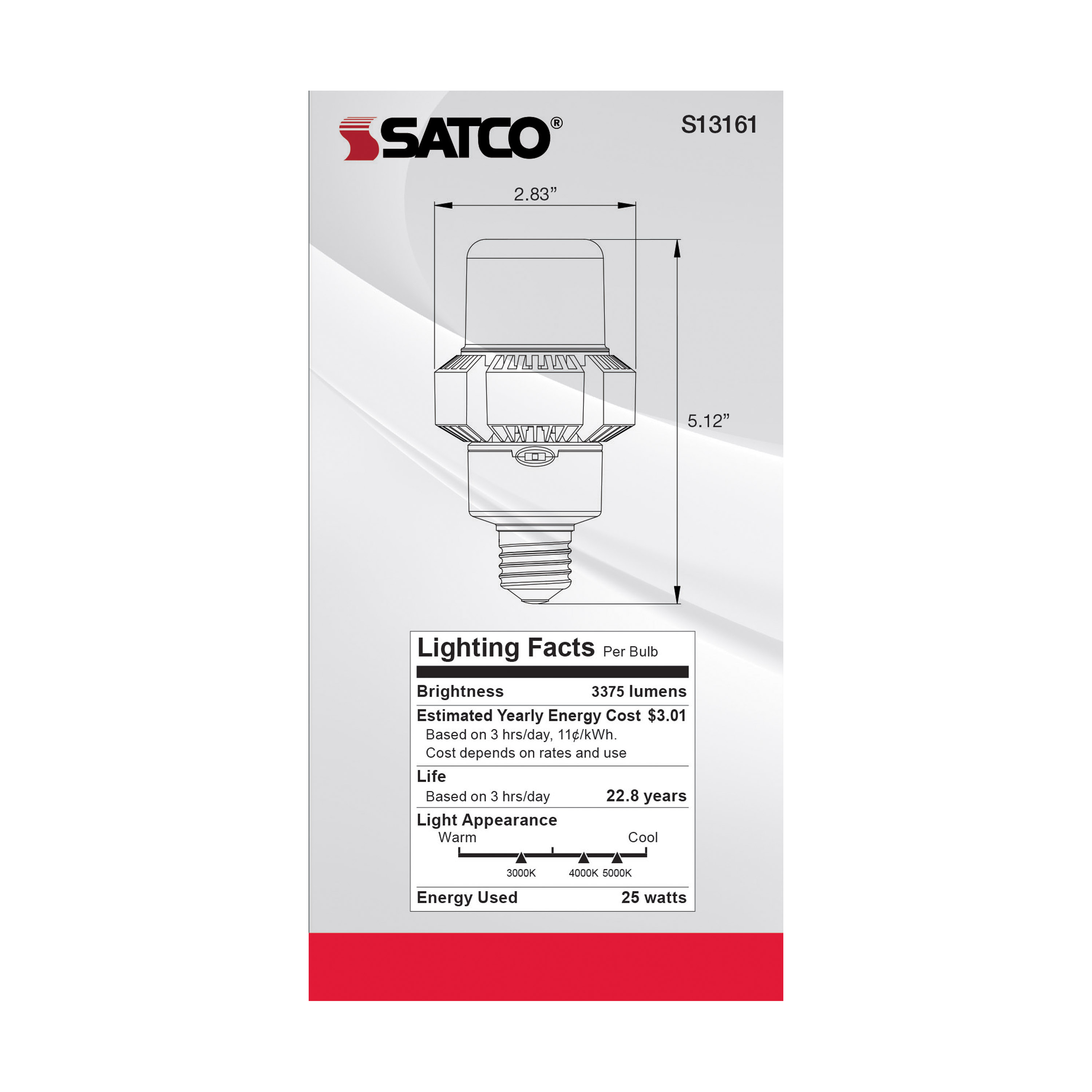 S13161 25W/AP23/LED/CCT/100-277V/E26