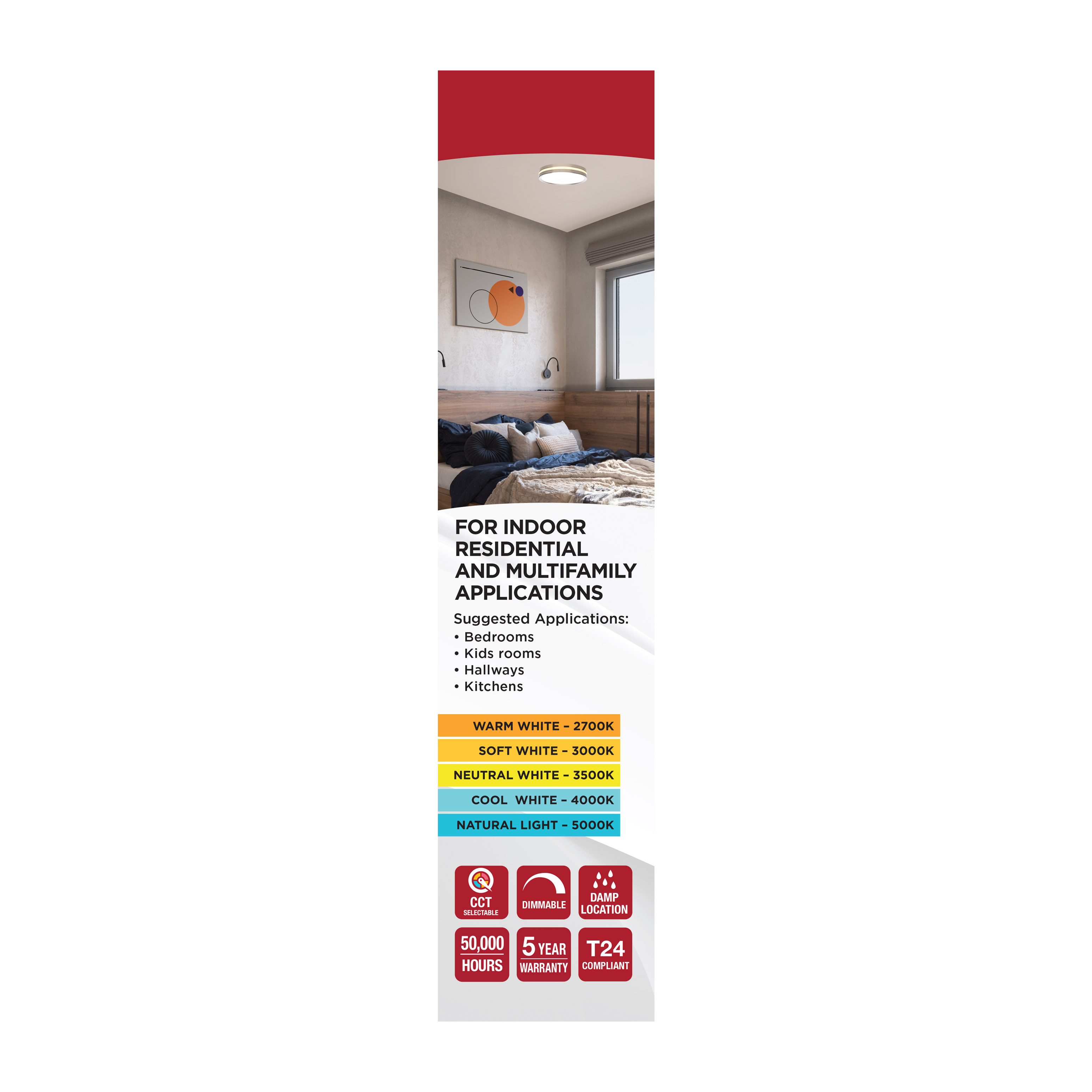 11" SURFACE MOUNT W/NIGHTLIGHT - 62-1690