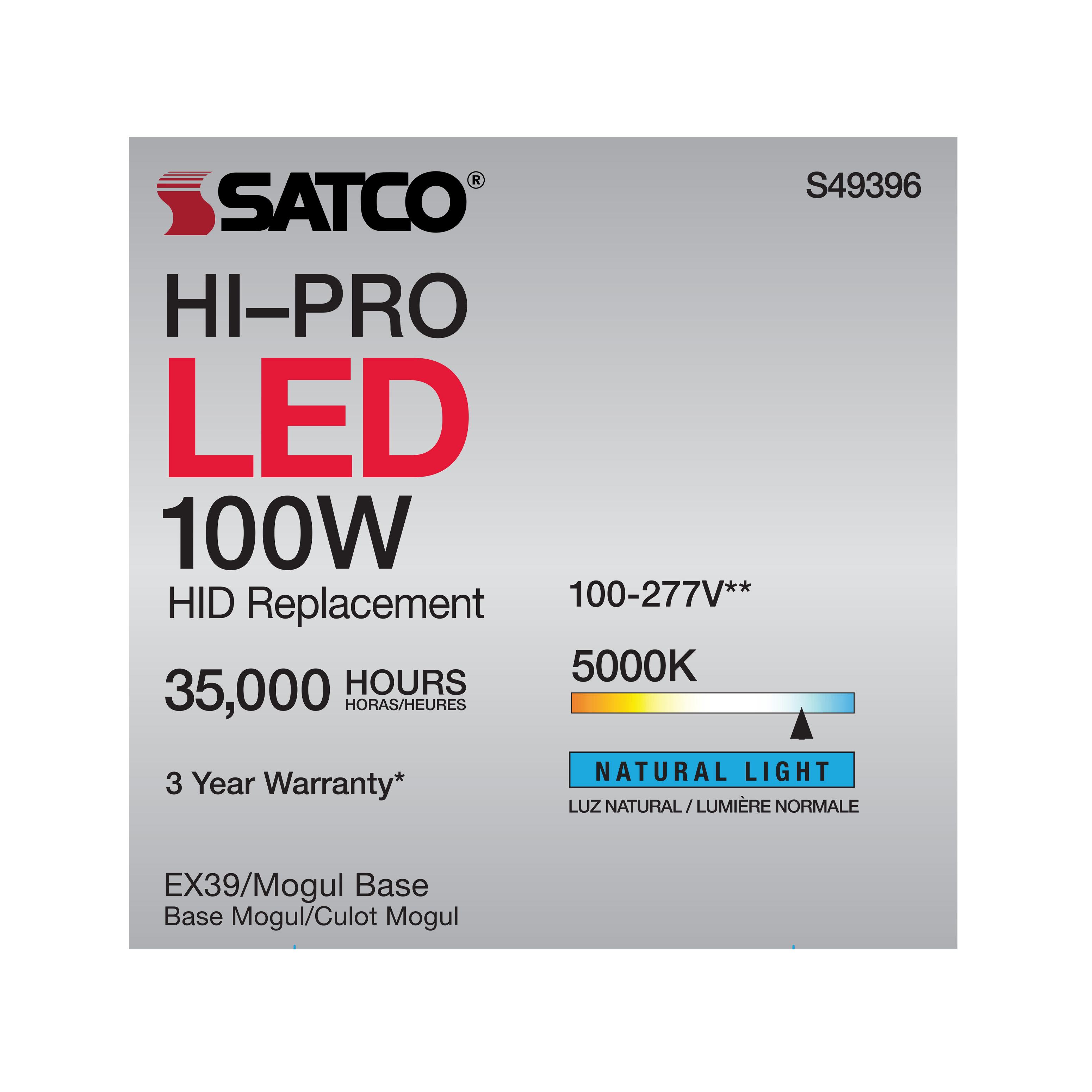 S49396 100W/LED/HP/850/100-277V/EX39