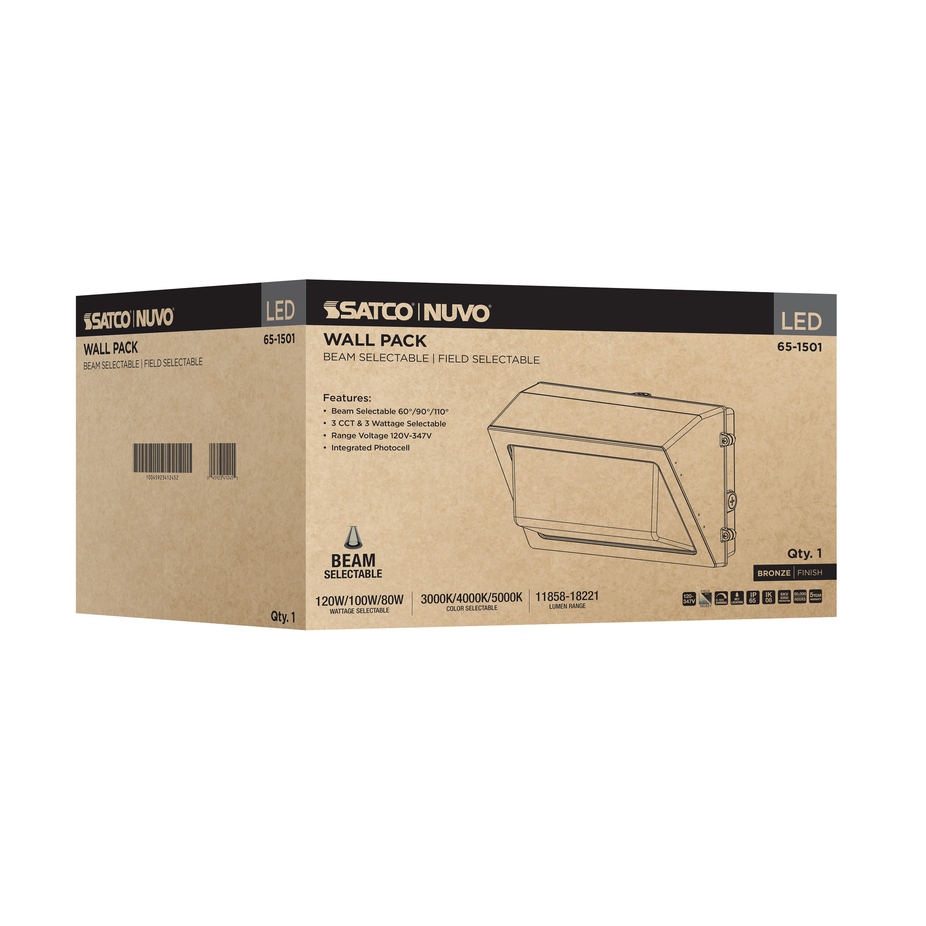 LED TRAD WALL PACK 120-347V - 65-1501