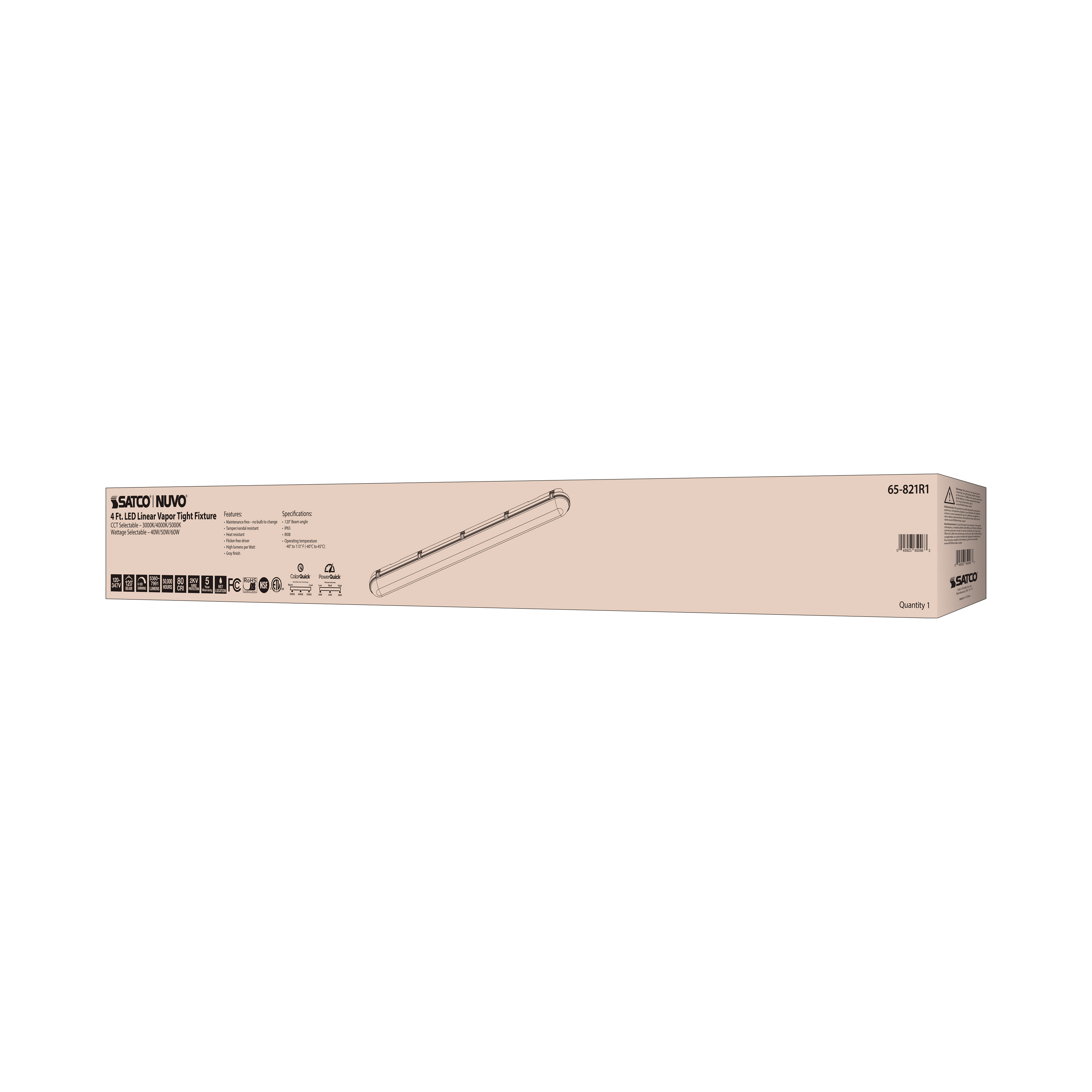 65-821R1 4' LINEAR VAPOR PROOF