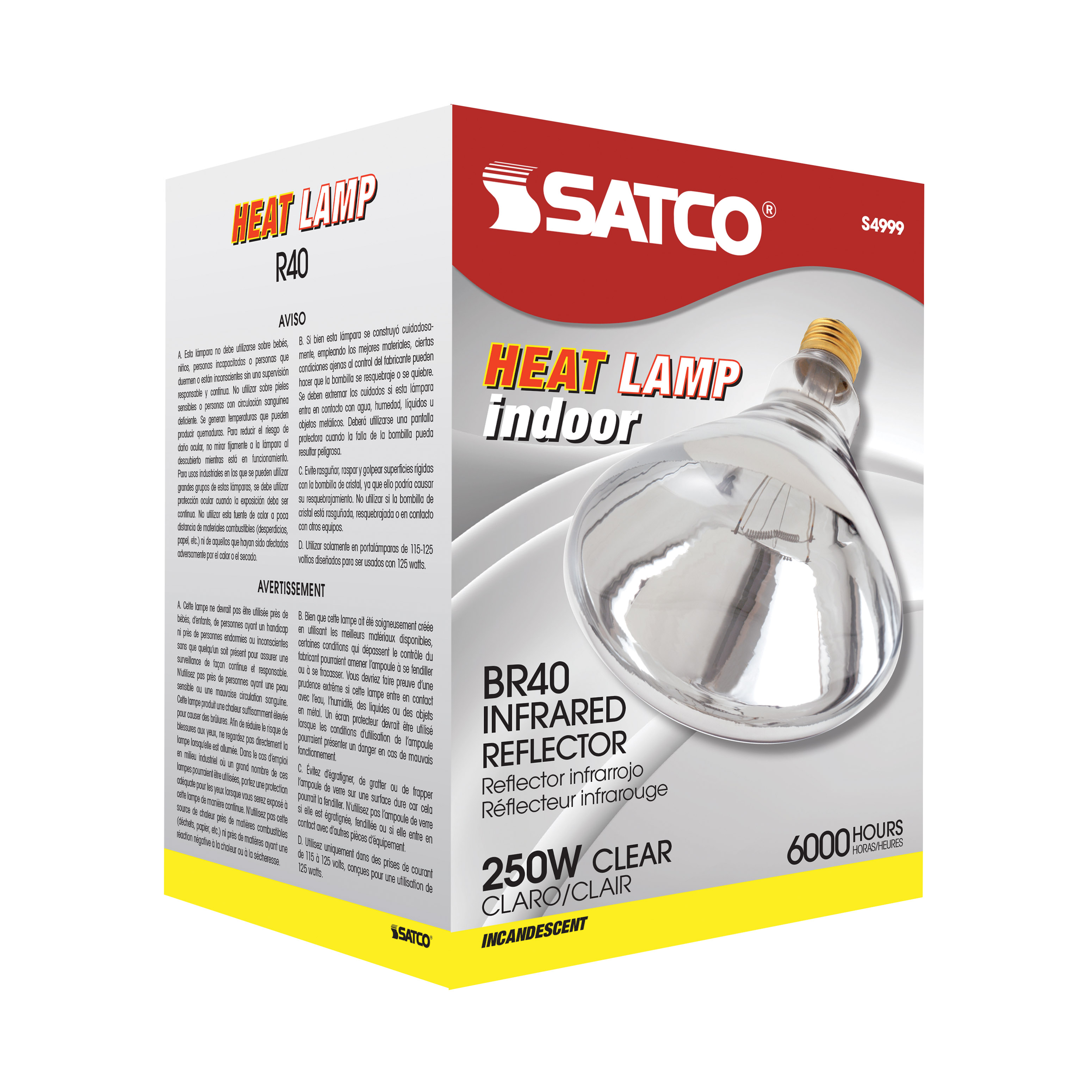 250BR40/1 CLEAR HEAT LAMP - S4999