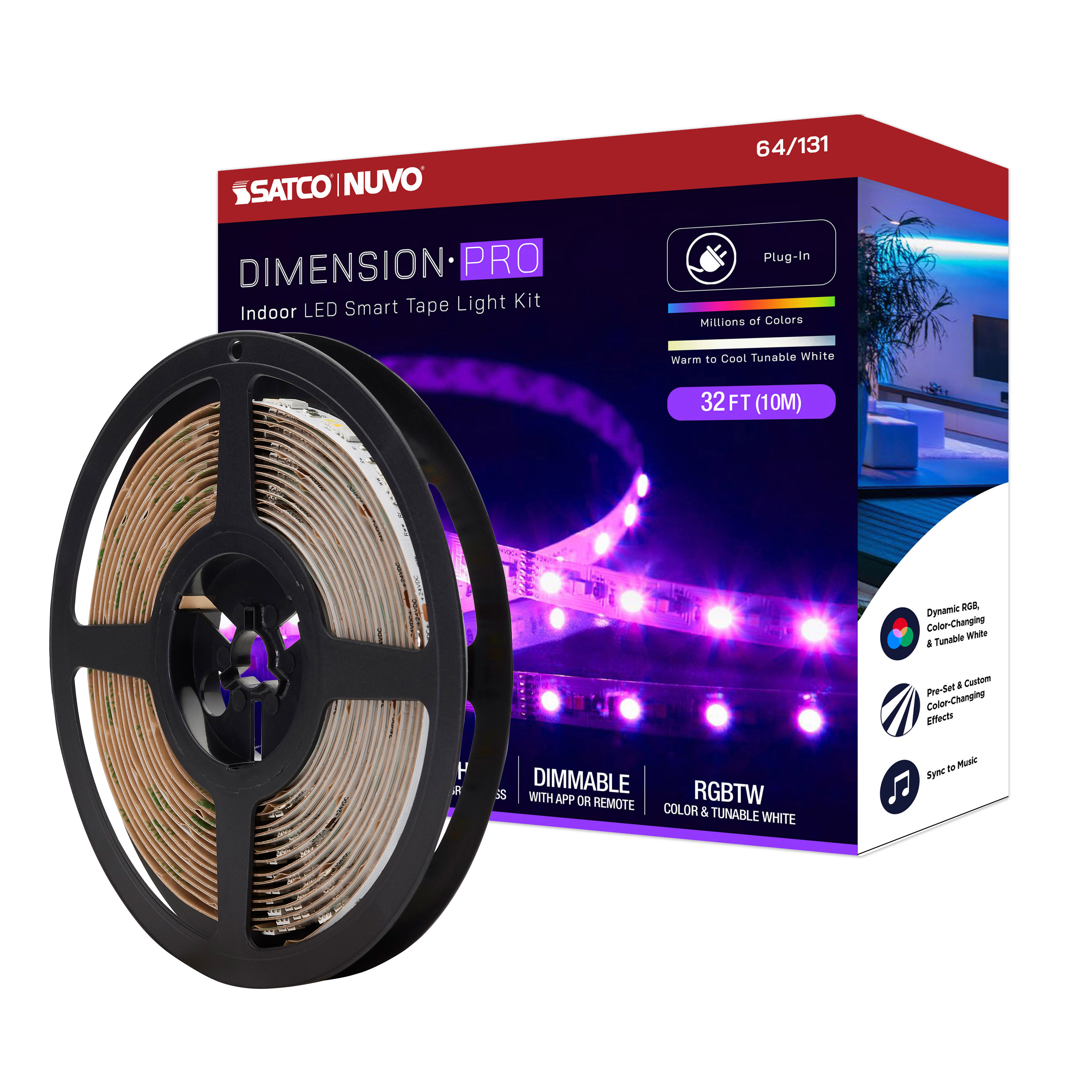 その他 BITMAN 64 LED 64-131 TAPE/RGBTW-HO/IP20/PLUG/SF/32'