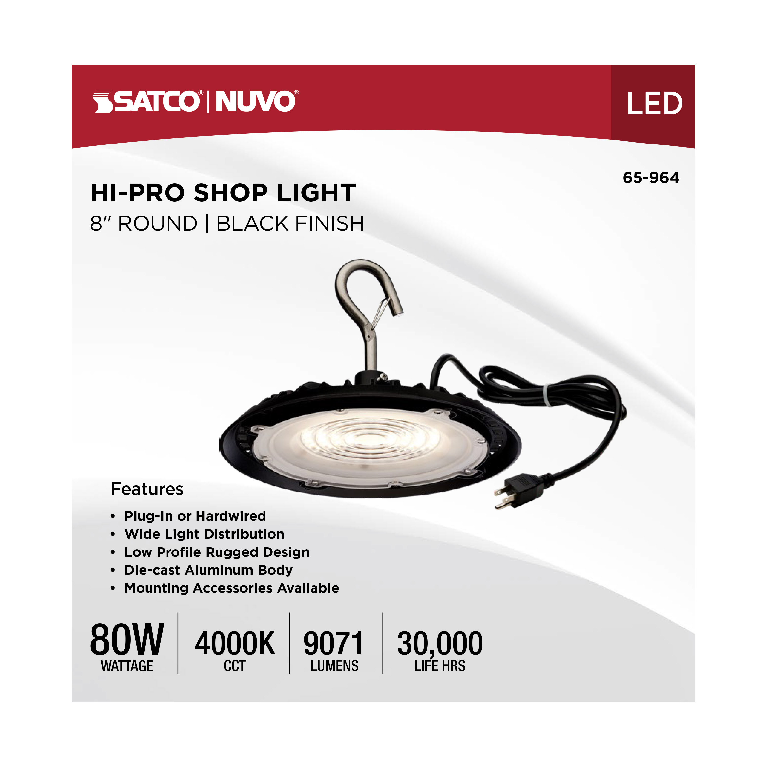 65-964 LED 80W UFO W/PLUG/120V