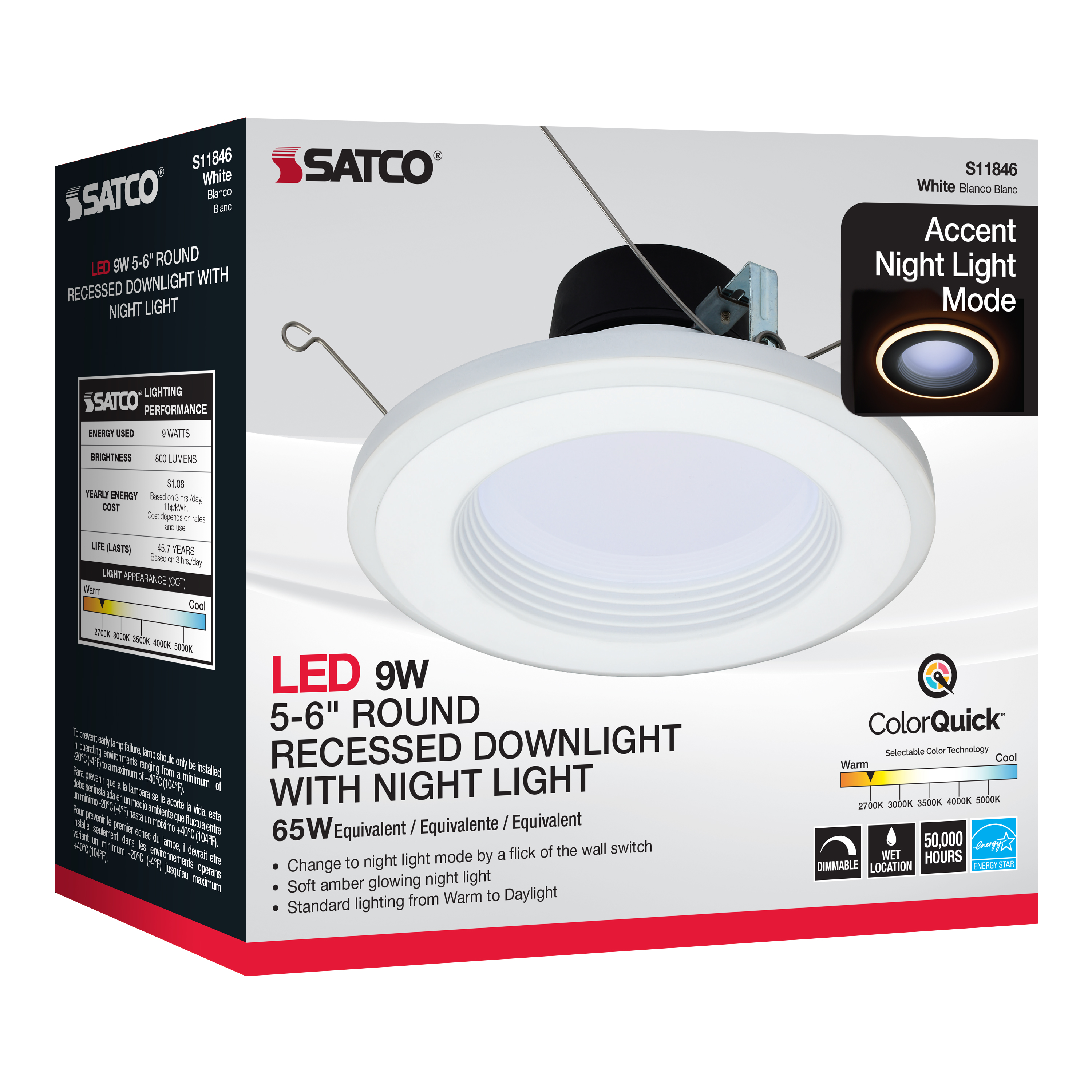 S11846 9WLED/NL/RDL/5-6/CCT-SEL/120V