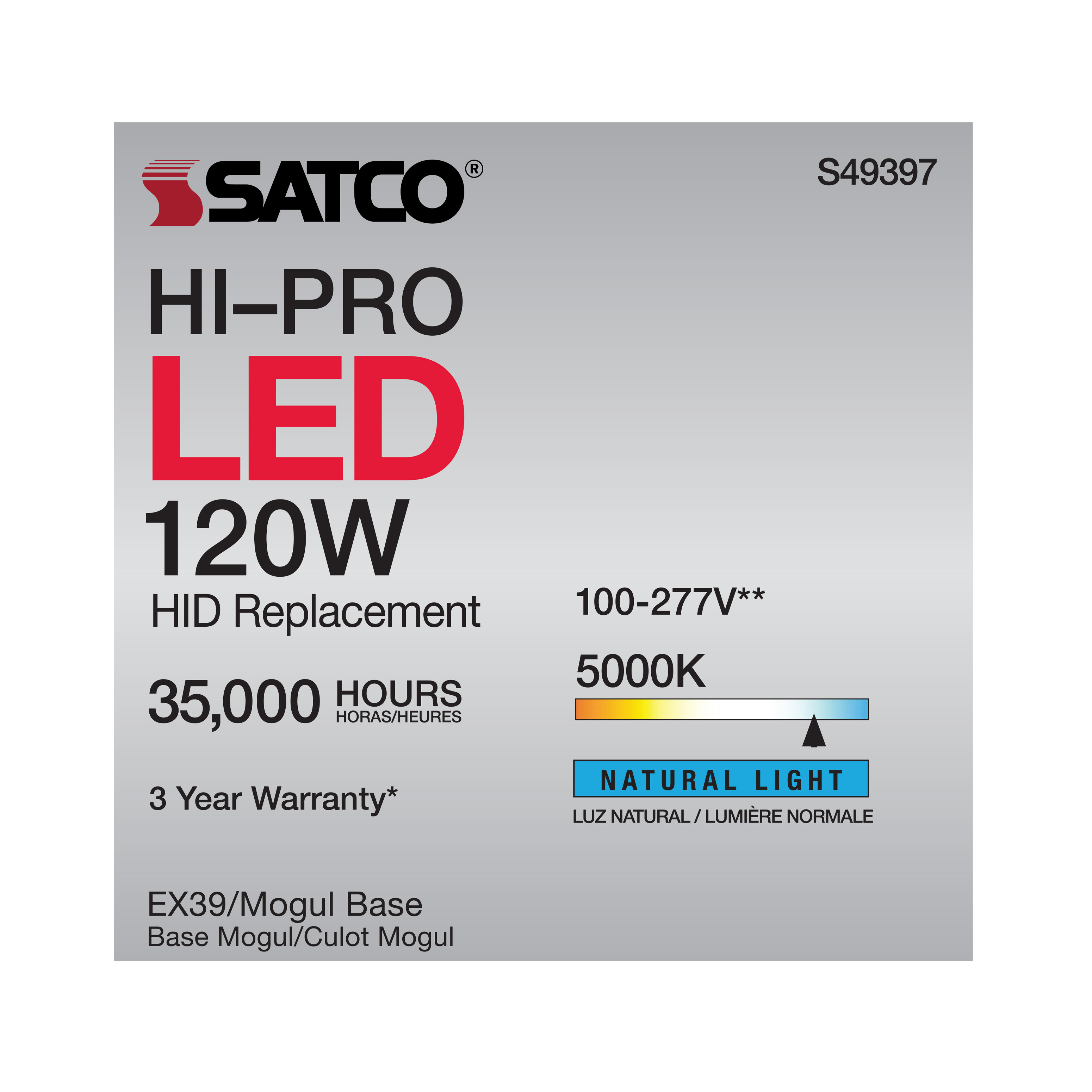 S49397 120W/LED/HP/850/100-277V/EX39