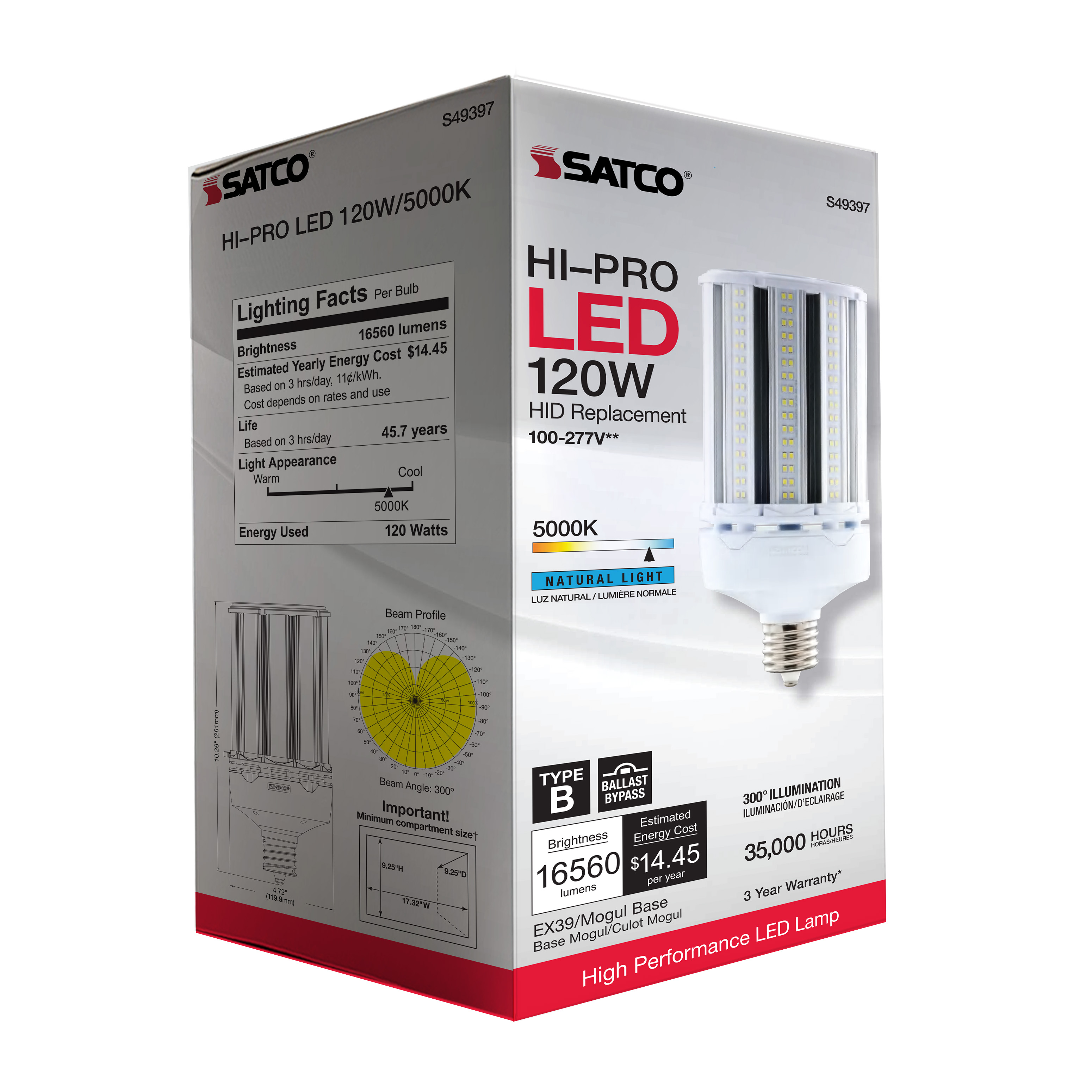 S49397 120W/LED/HP/850/100-277V/EX39