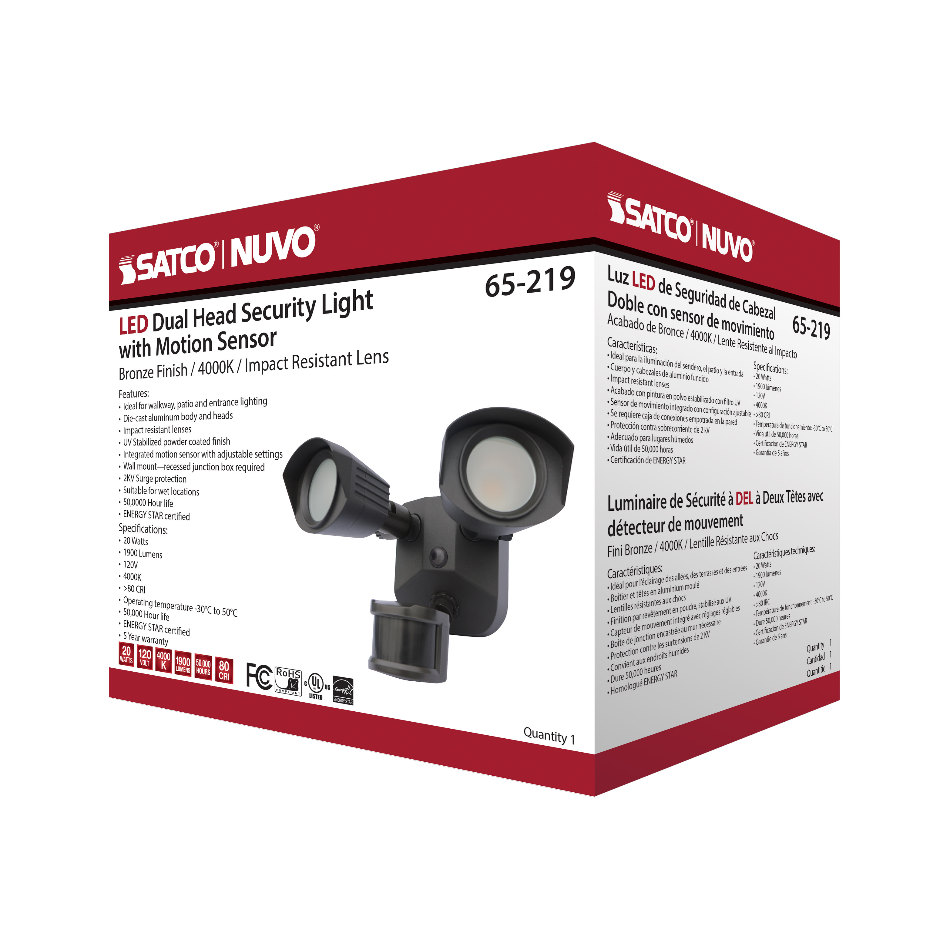 65-219 LED DUAL HEAD SECURITY LIGHT