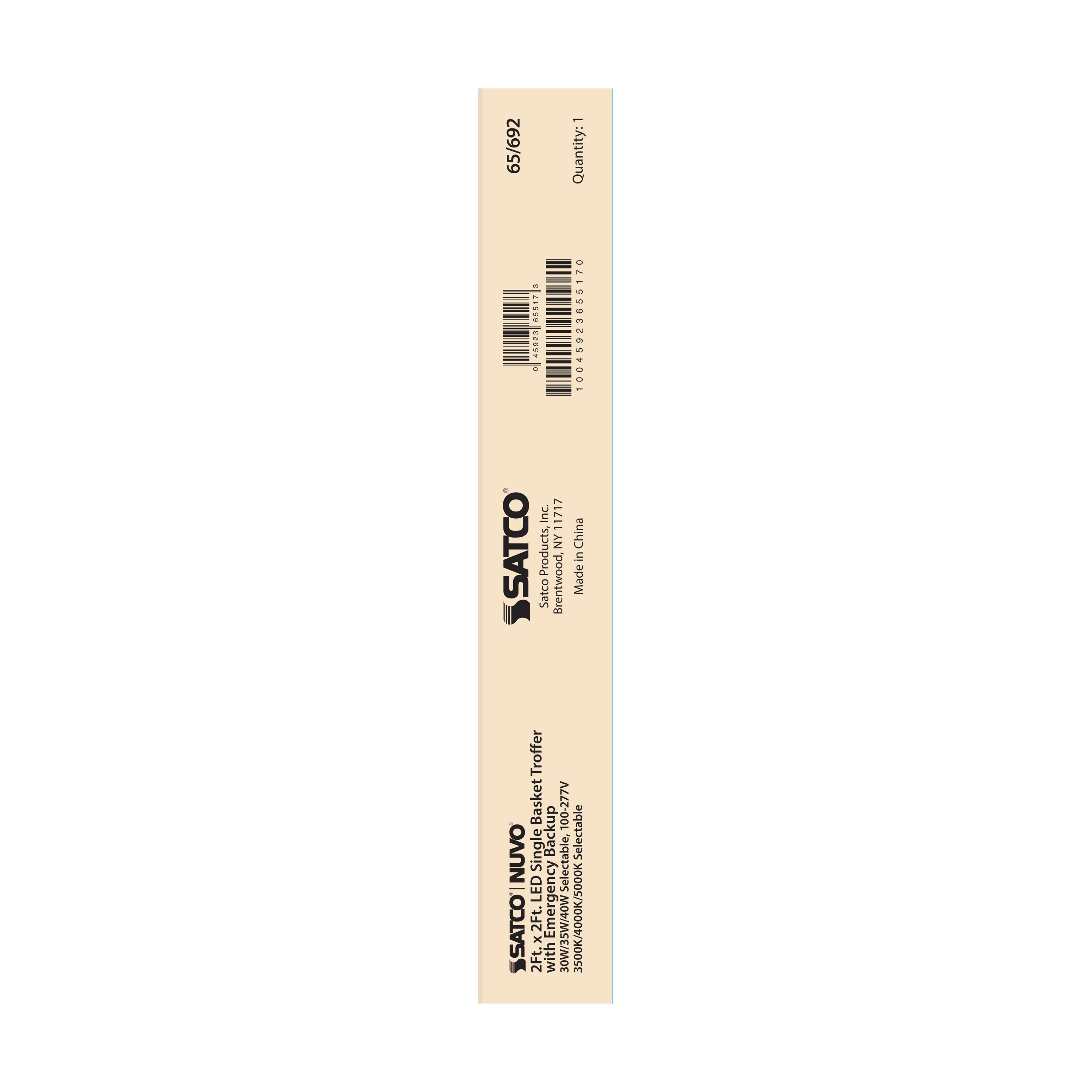 65-692 2X2 EM SINGLE BASKET TROFFER