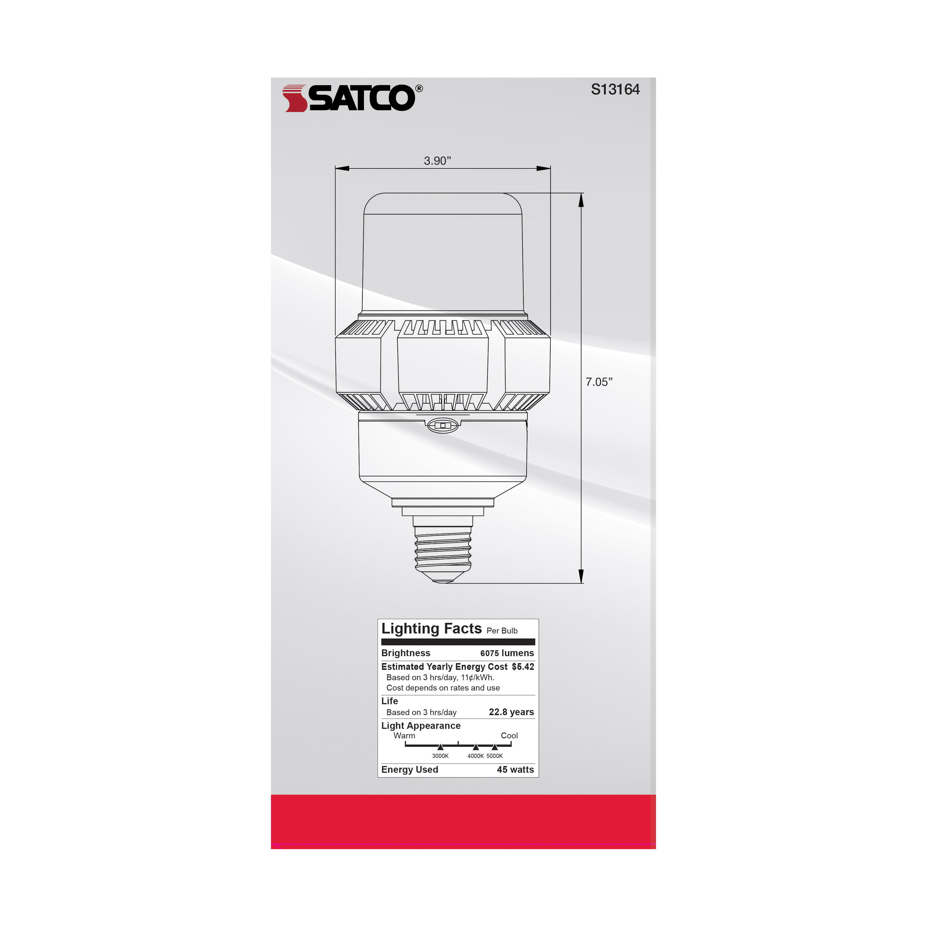 S13164 45W/AP32/LED/CCT/100-277V/E26