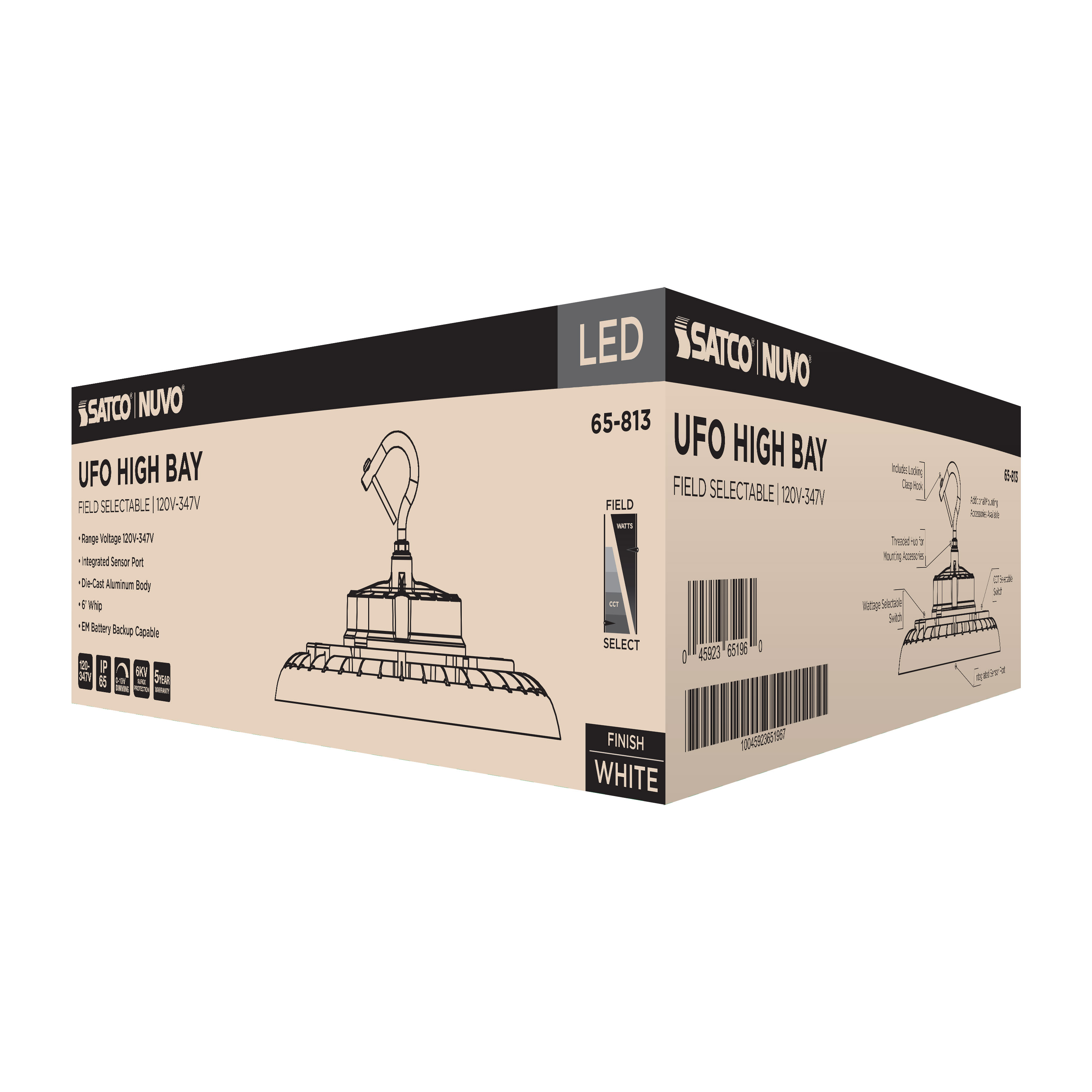 65-813 LED UFO HIGHBAY CCT & WATT ADJ