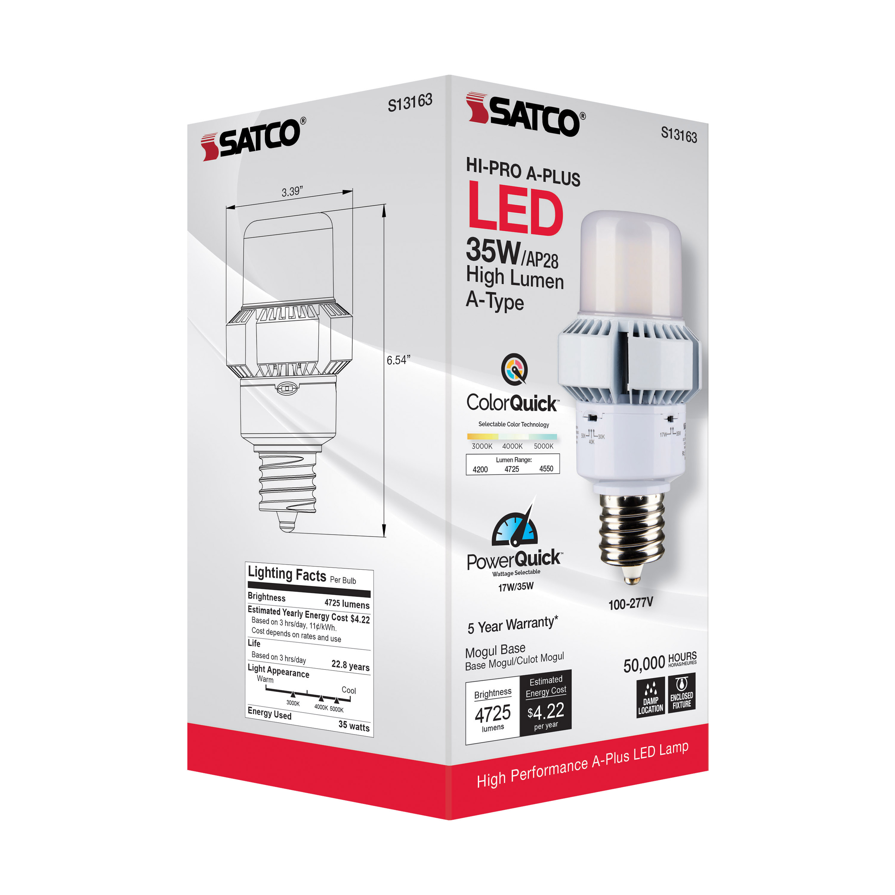 S13163 35W/AP28/LED/CCT/100-277V/EX39