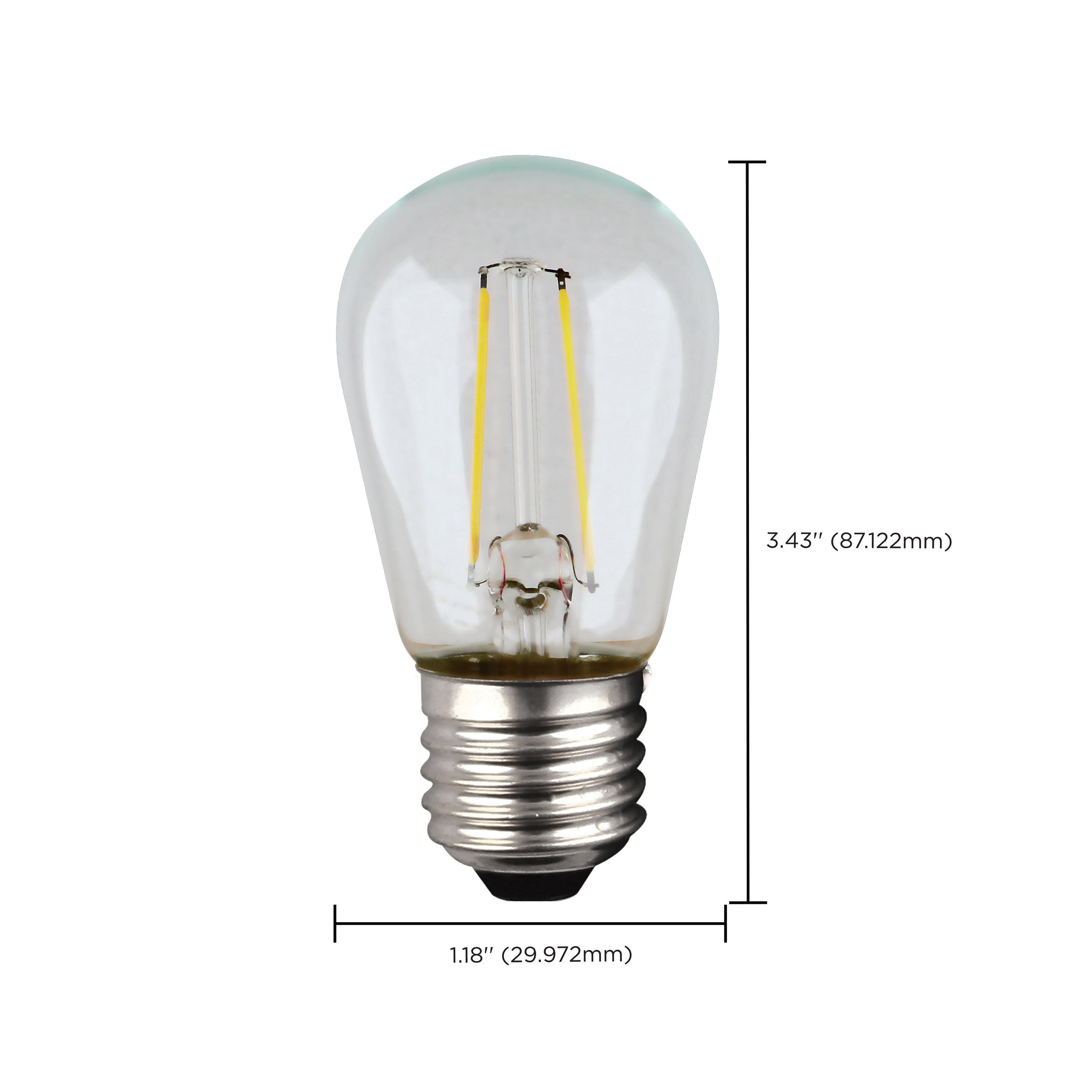 1W/LED/S14/CL/27K/120V/ND/4PK - S8021