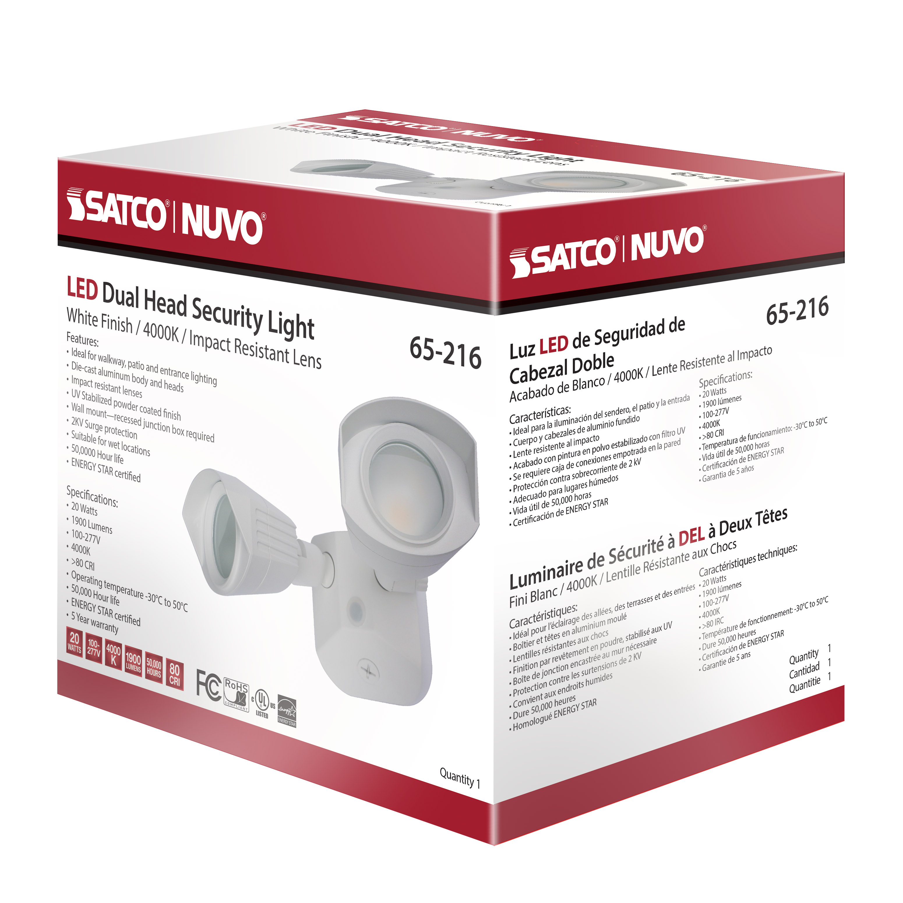 65-216 LED DUAL HEAD SECURITY LIGHT