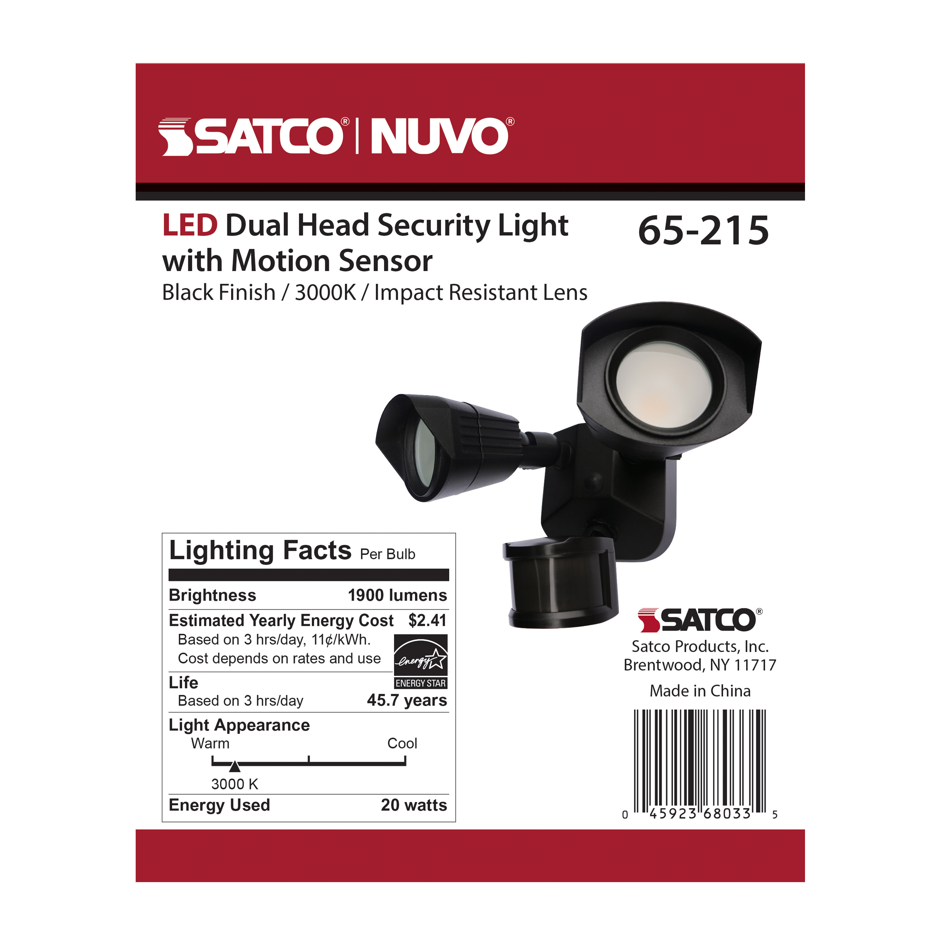 65-215 LED DUAL HEAD SECURITY LIGHT