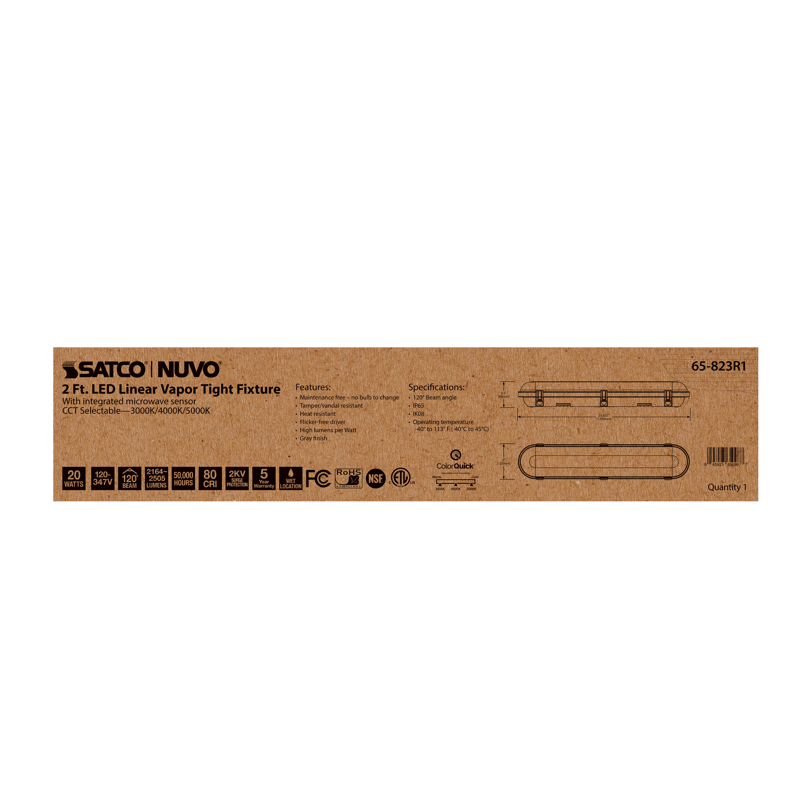 2' 20W LINEAR VAPOR PROOF - 65-823R1