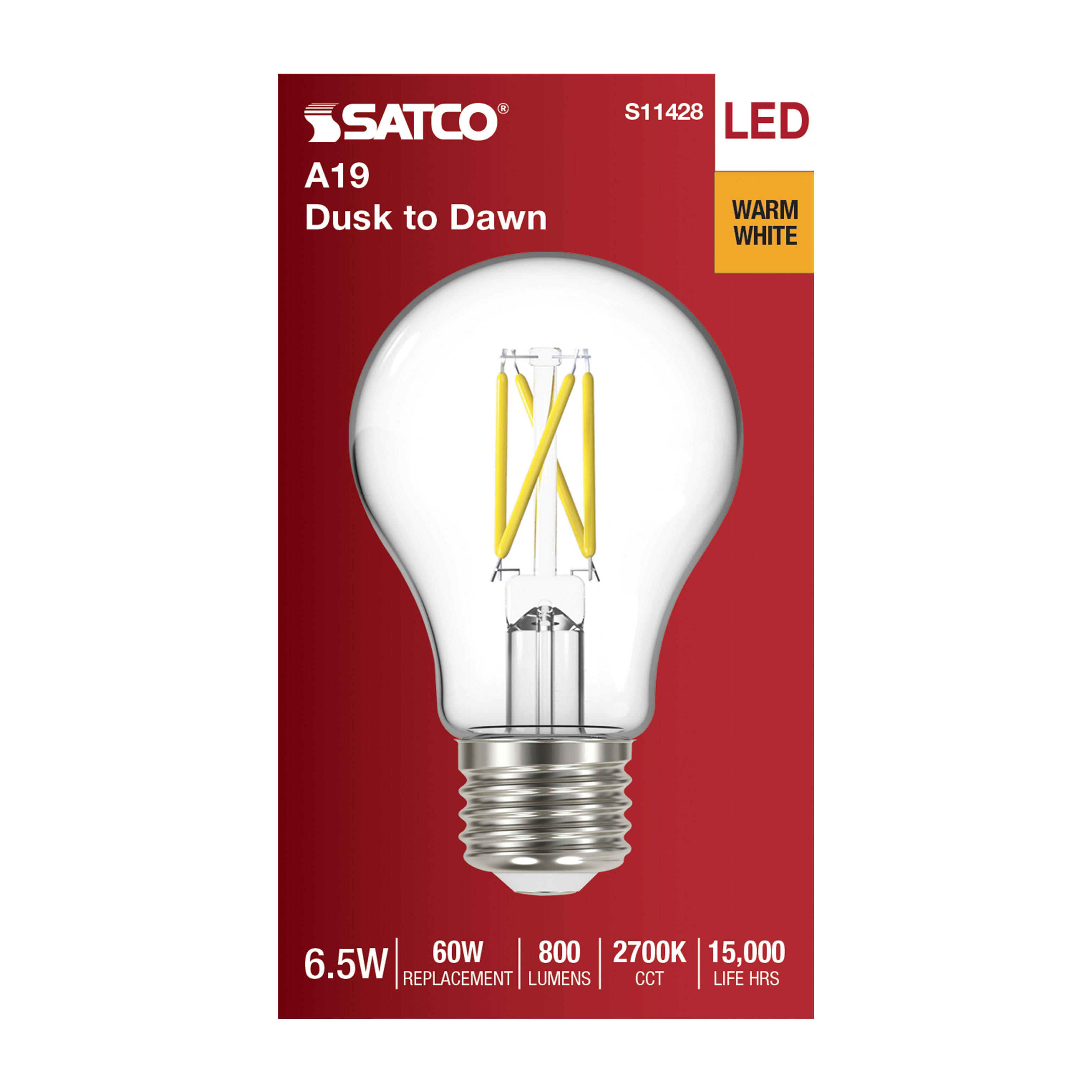 S11428 6.5A19/DUSK/DAWN/CL/27K