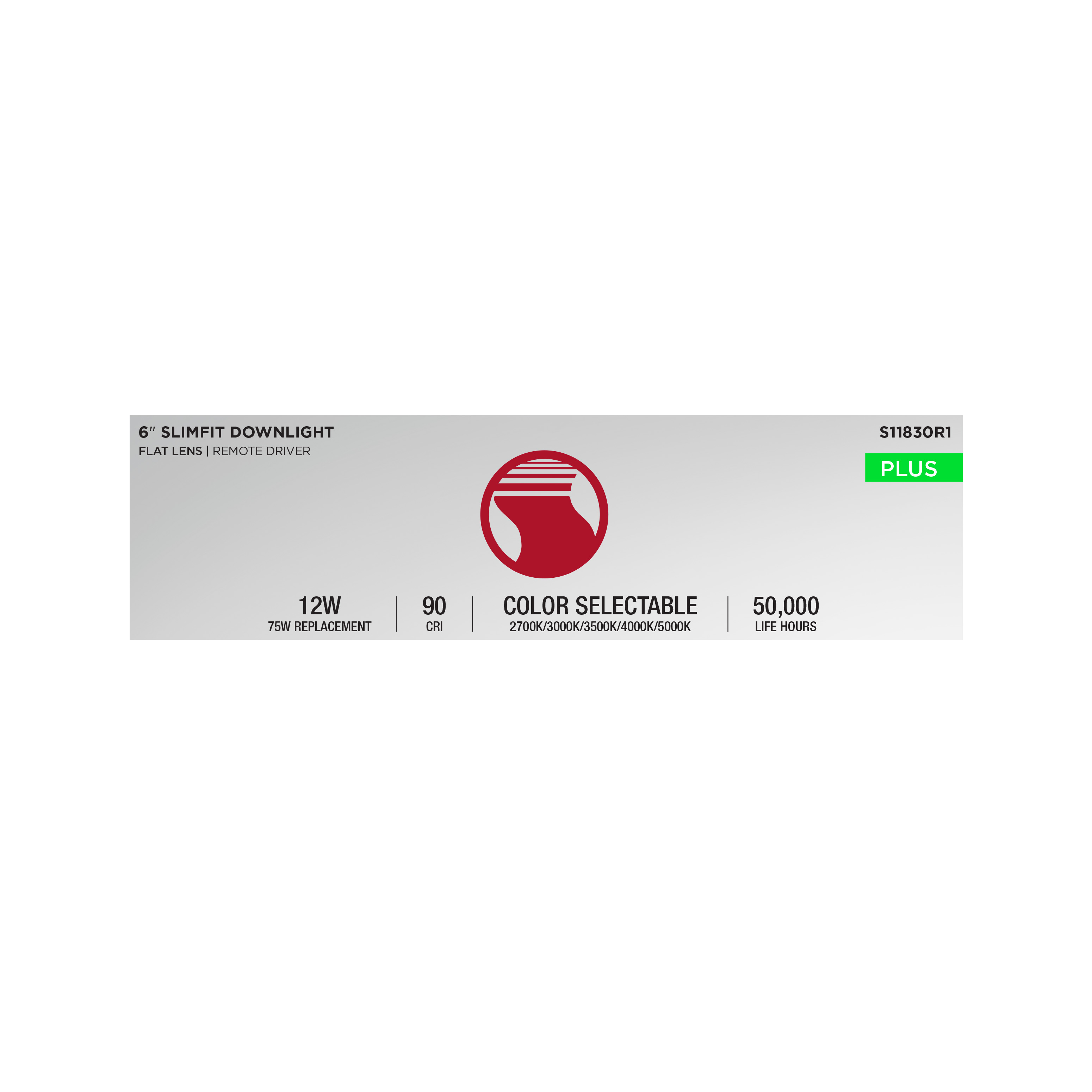12WLED/DW/EL/6/CCT-SEL/SQ/RD - S11830R1