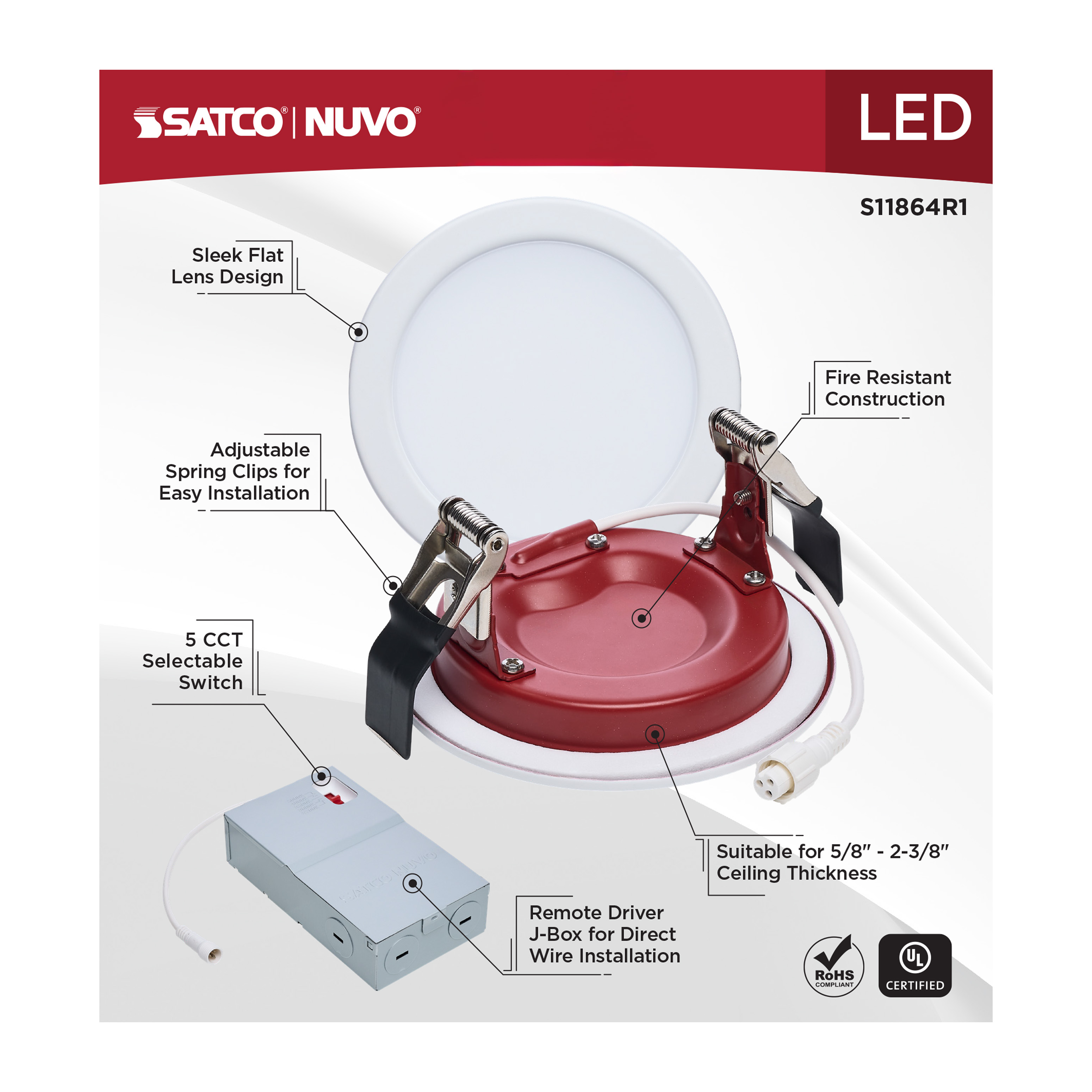 10WLED/4/FR/CCT/SLF/RD/FL/RND - S11864R1