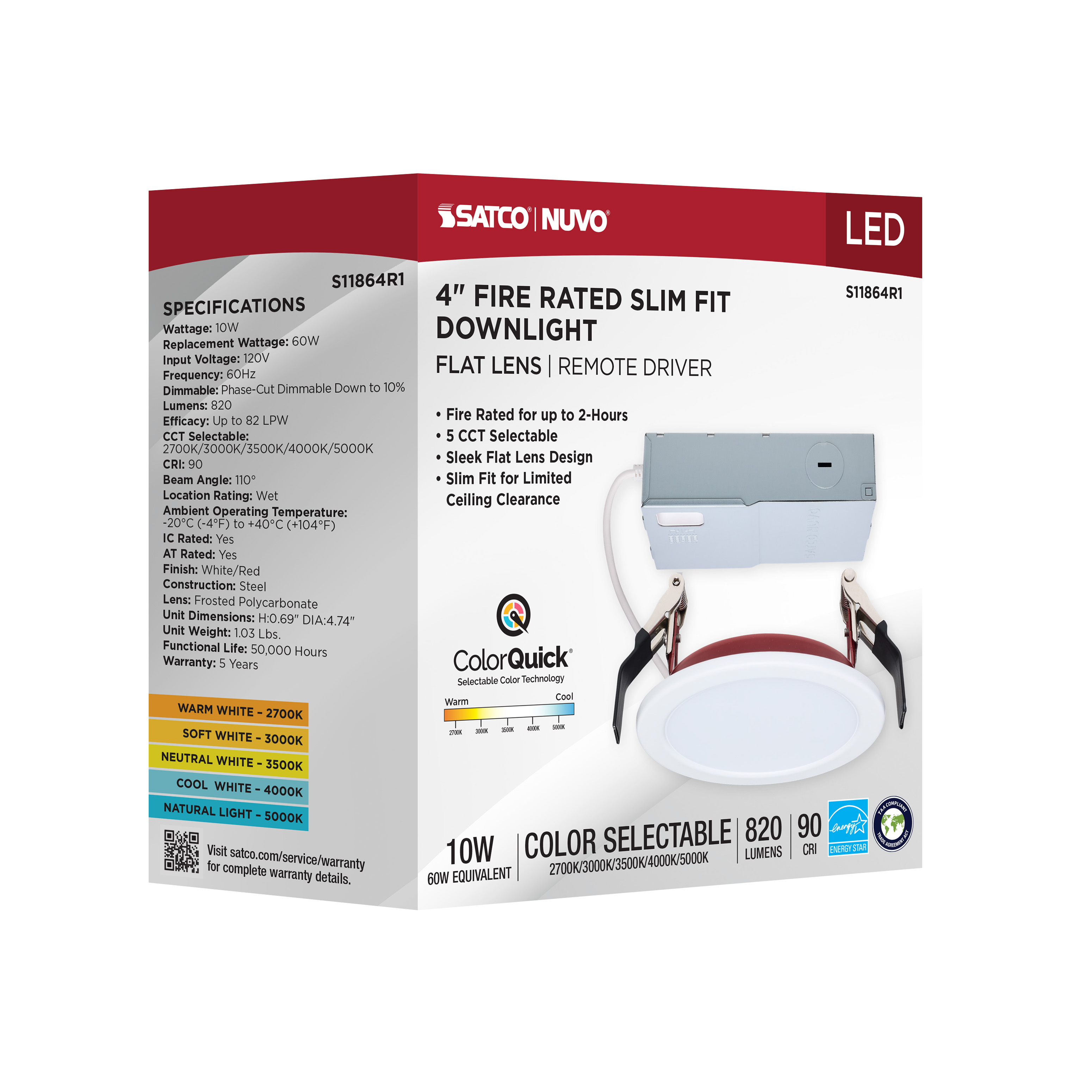 10WLED/4/FR/CCT/SLF/RD/FL/RND - S11864R1