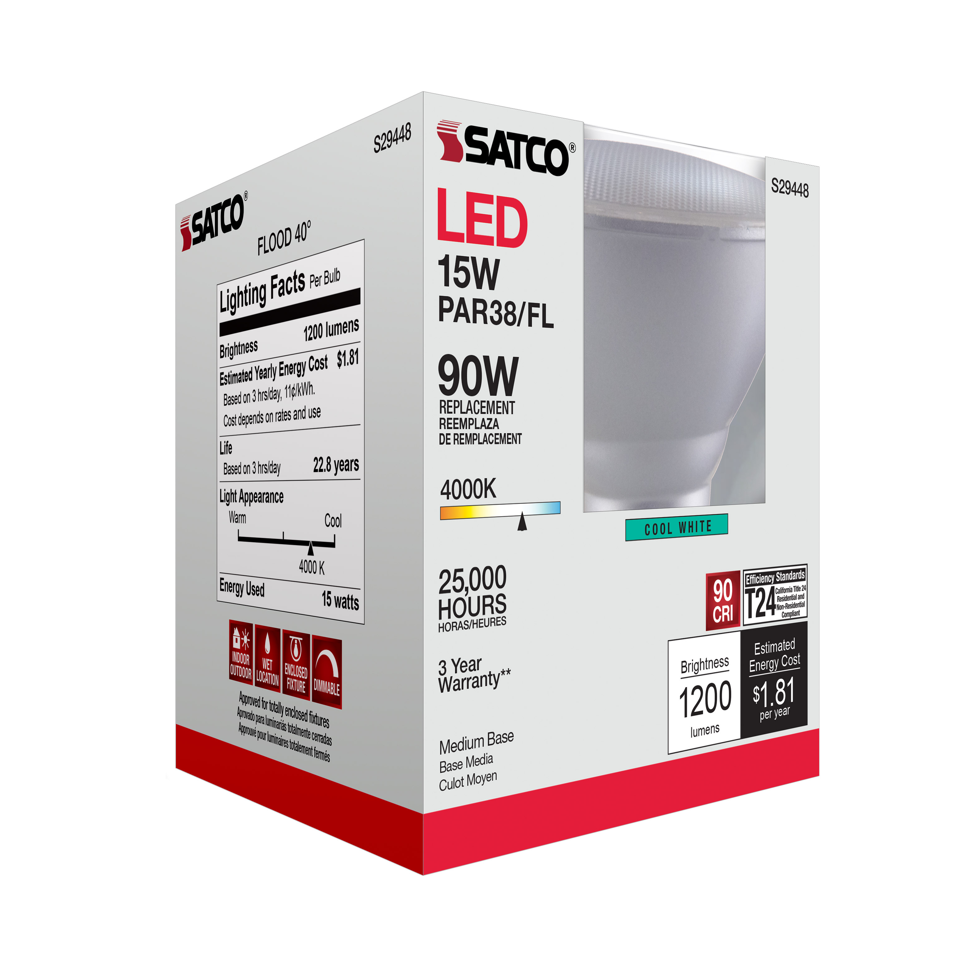 S29448 15PAR38/LED/40'/940/120V