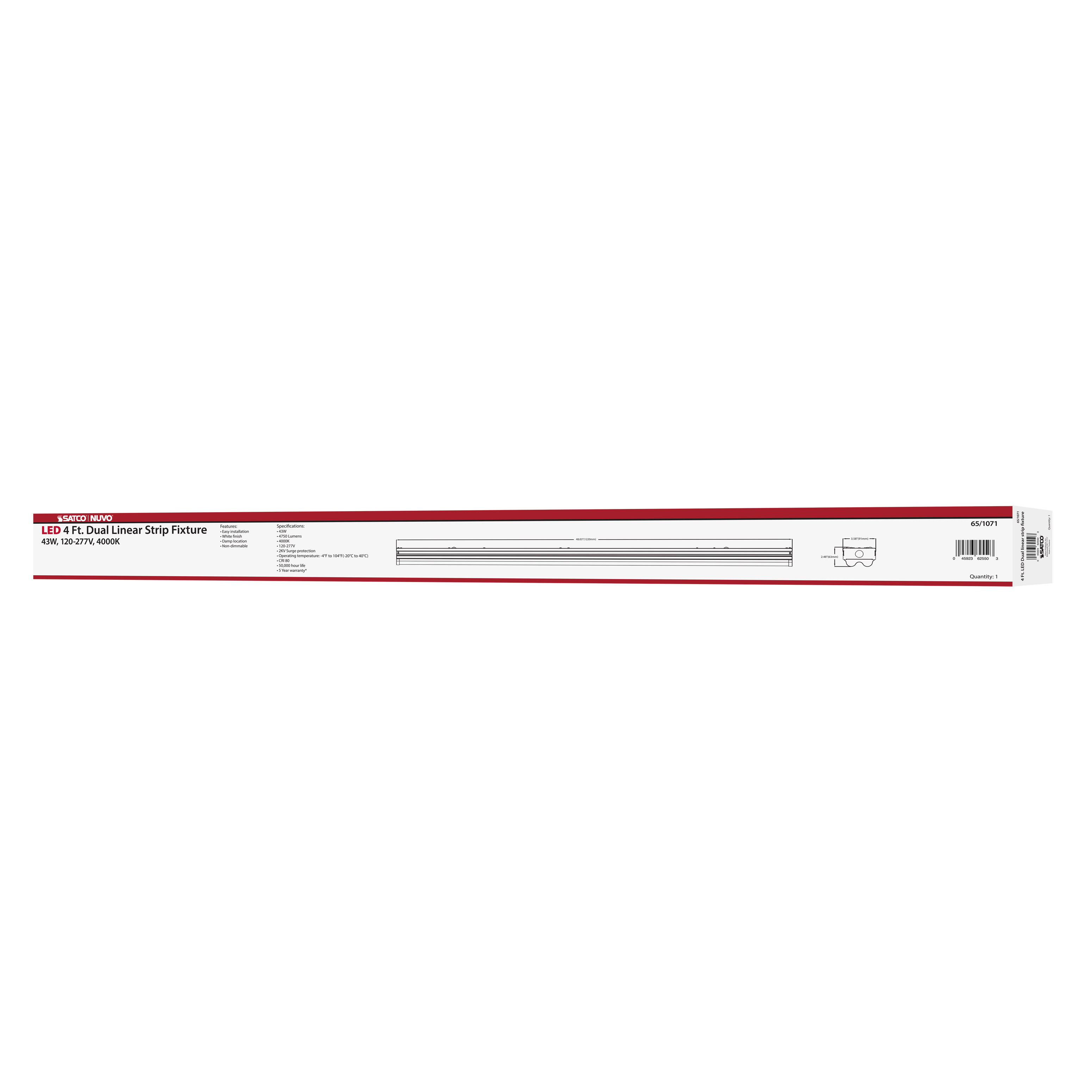 4' LED DOUBLE LIGHT STRIP - 65-1071