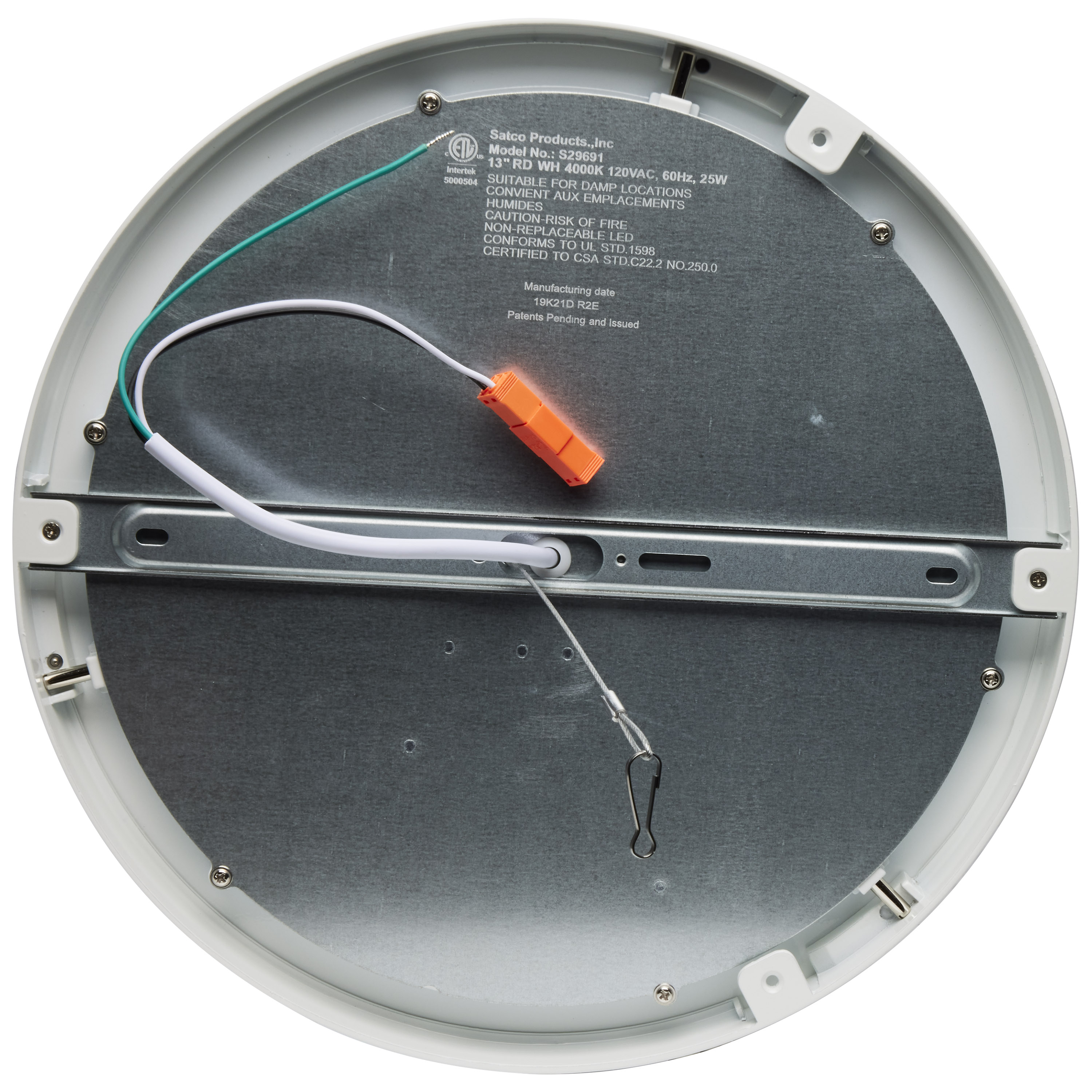 25W/LED/13"FLUSH/40K/RD/WH - S29691