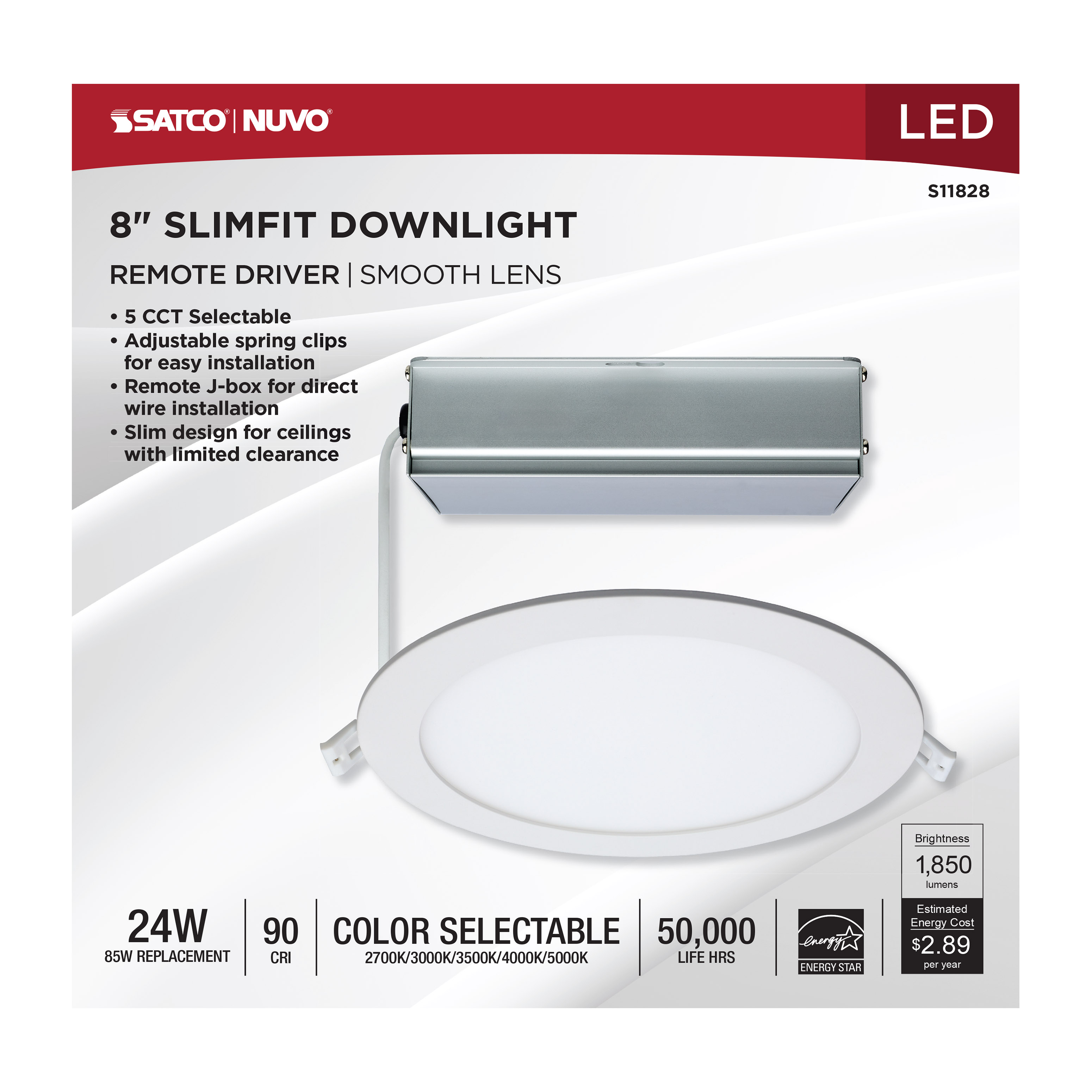 S11828 24WLED/DW/EL/8/CCT-SEL/RND/RD