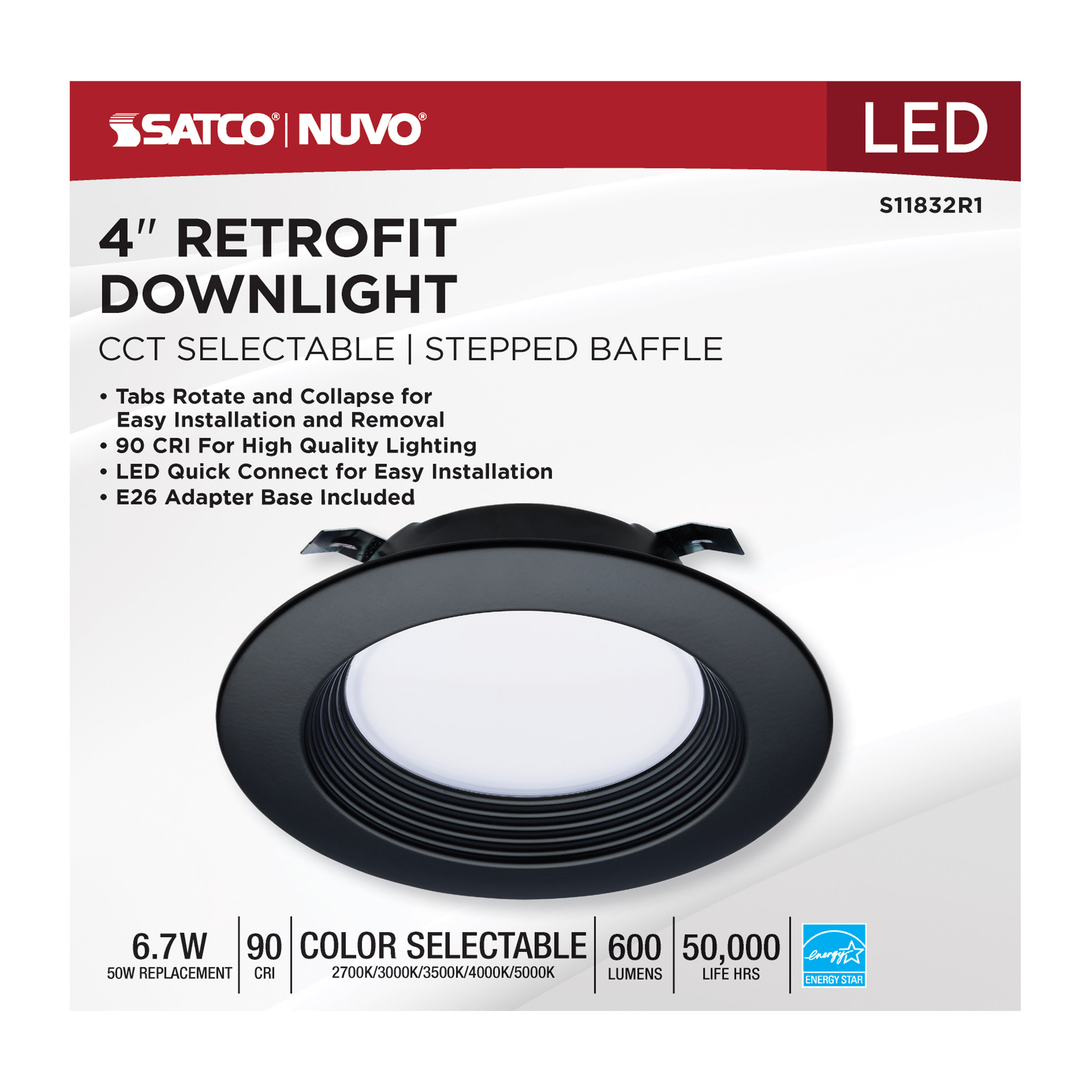 6.7WLED/DLR/4/CCT-SEL/RD/BL - S11832R1
