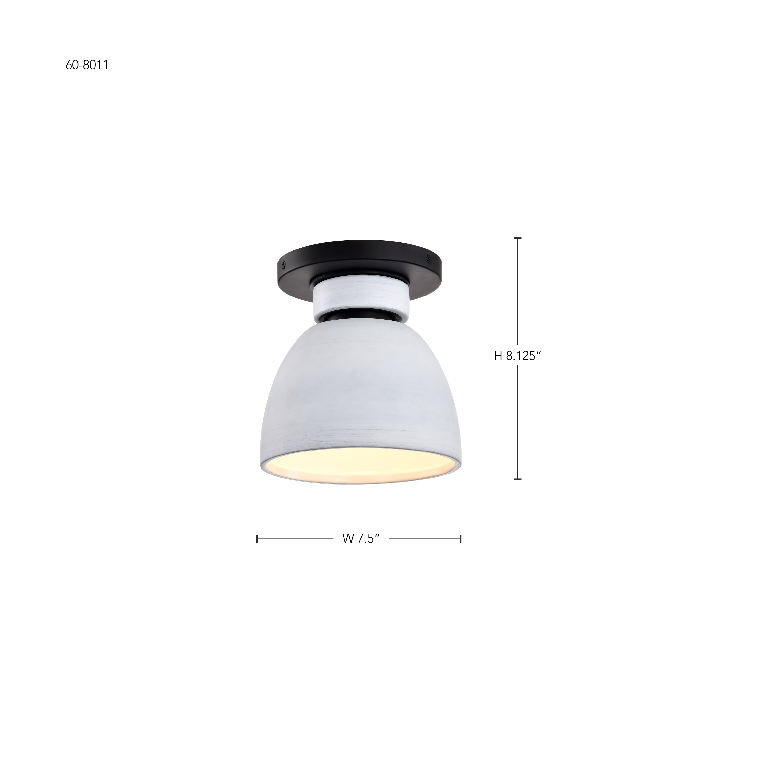 COLLINS 8" CERAMIC FLUSH MOUNT - 60-8011