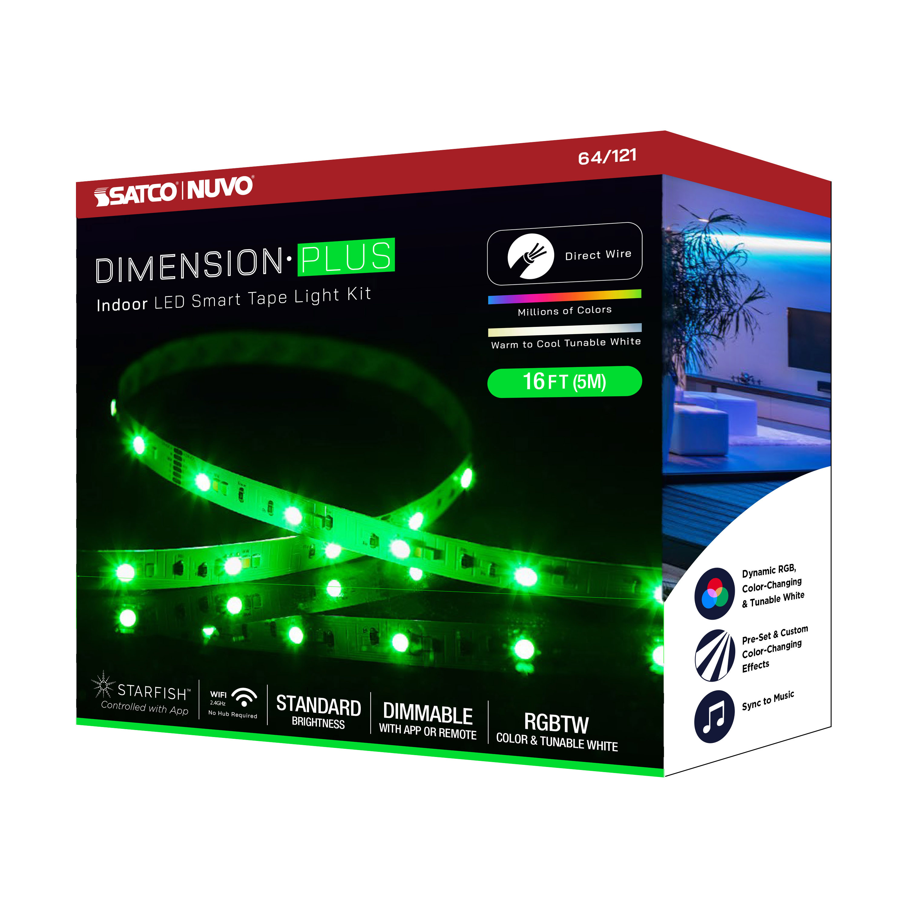 TAPE/RGBTW/IP20/JBOX/SF/16' - 64-121