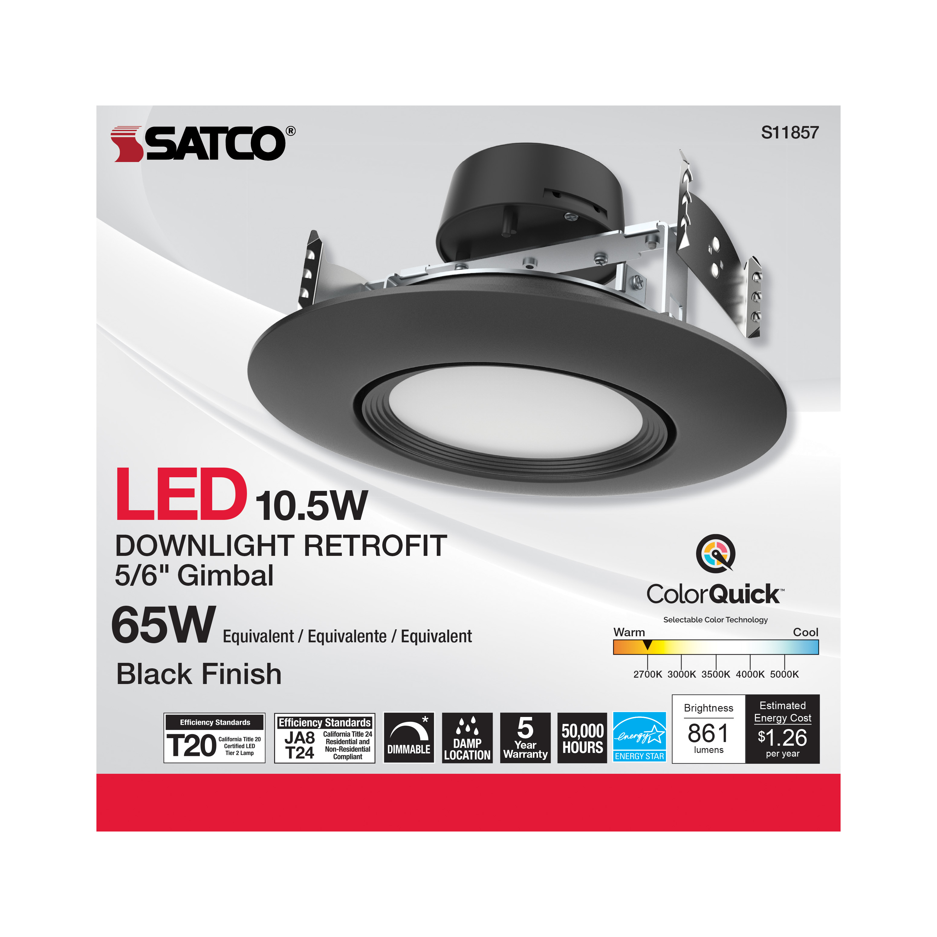 10.5WLED/DIR/5-6/CCT-SEL/120V/ - S11857