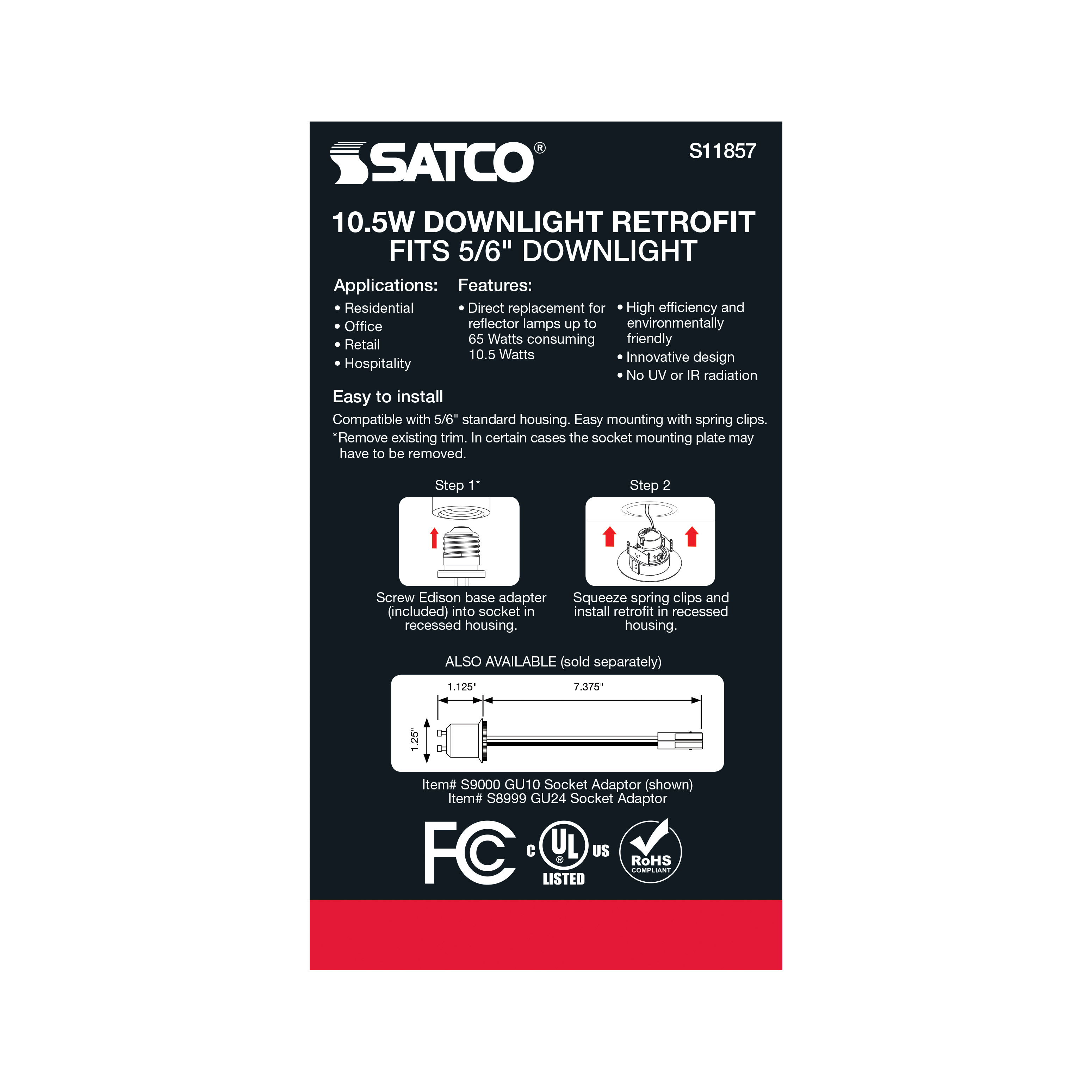 10.5WLED/DIR/5-6/CCT-SEL/120V/ - S11857